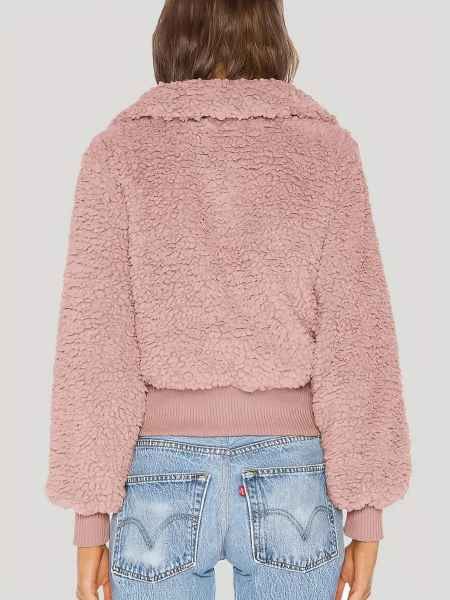 Chicos Womens Fleece Jacket Pink Size L / US 10 / IT 46 - 2 Thumbnail