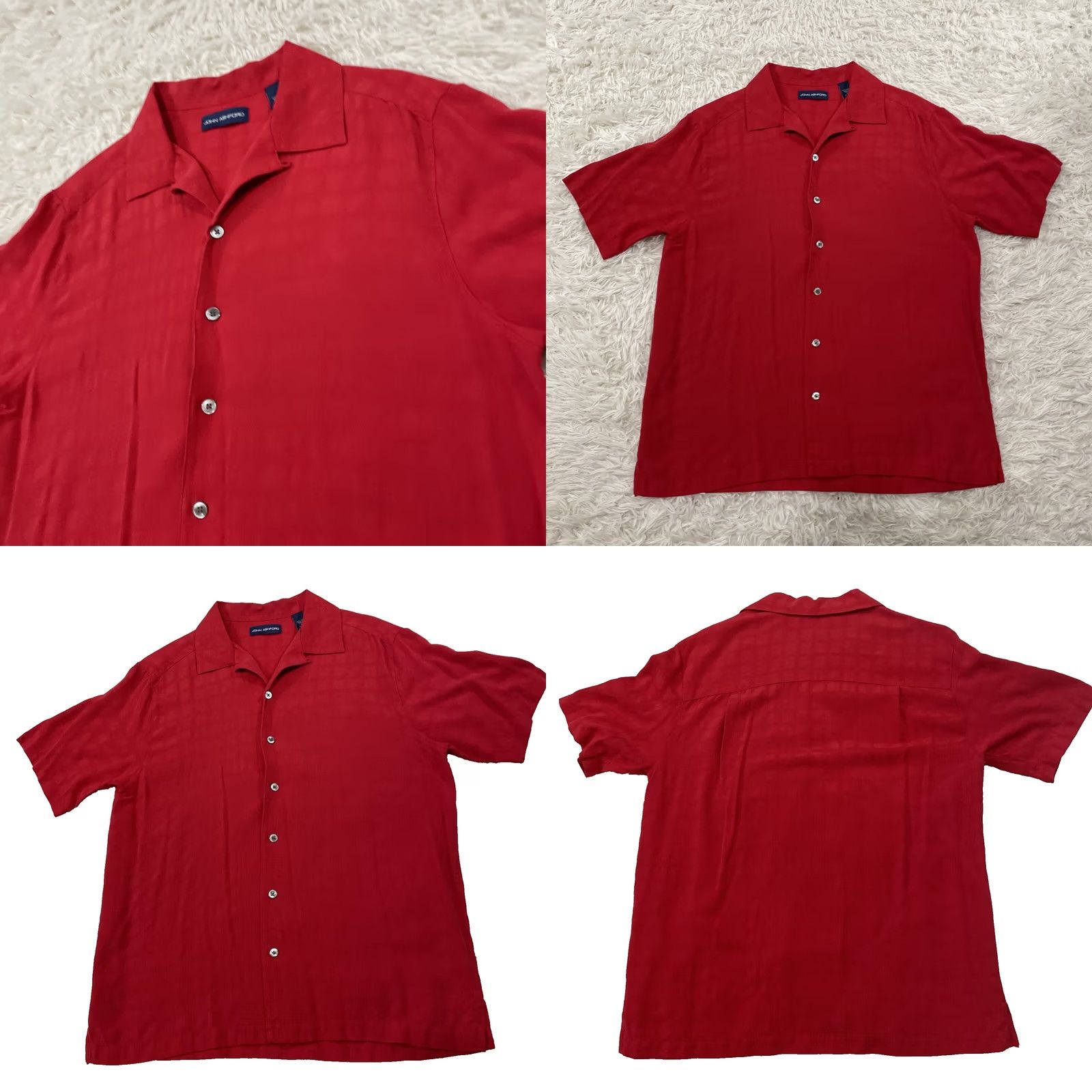 Vintage JOHN ASHFORD Vintage Button Shirt Men M Red 100% Silk Check Knit Relaxed Retro 70s 90s Knit Shirt Mens Red Silk Button Shirt Vintage Size US M / EU 48-50 / 2 - 10 Thumbnail