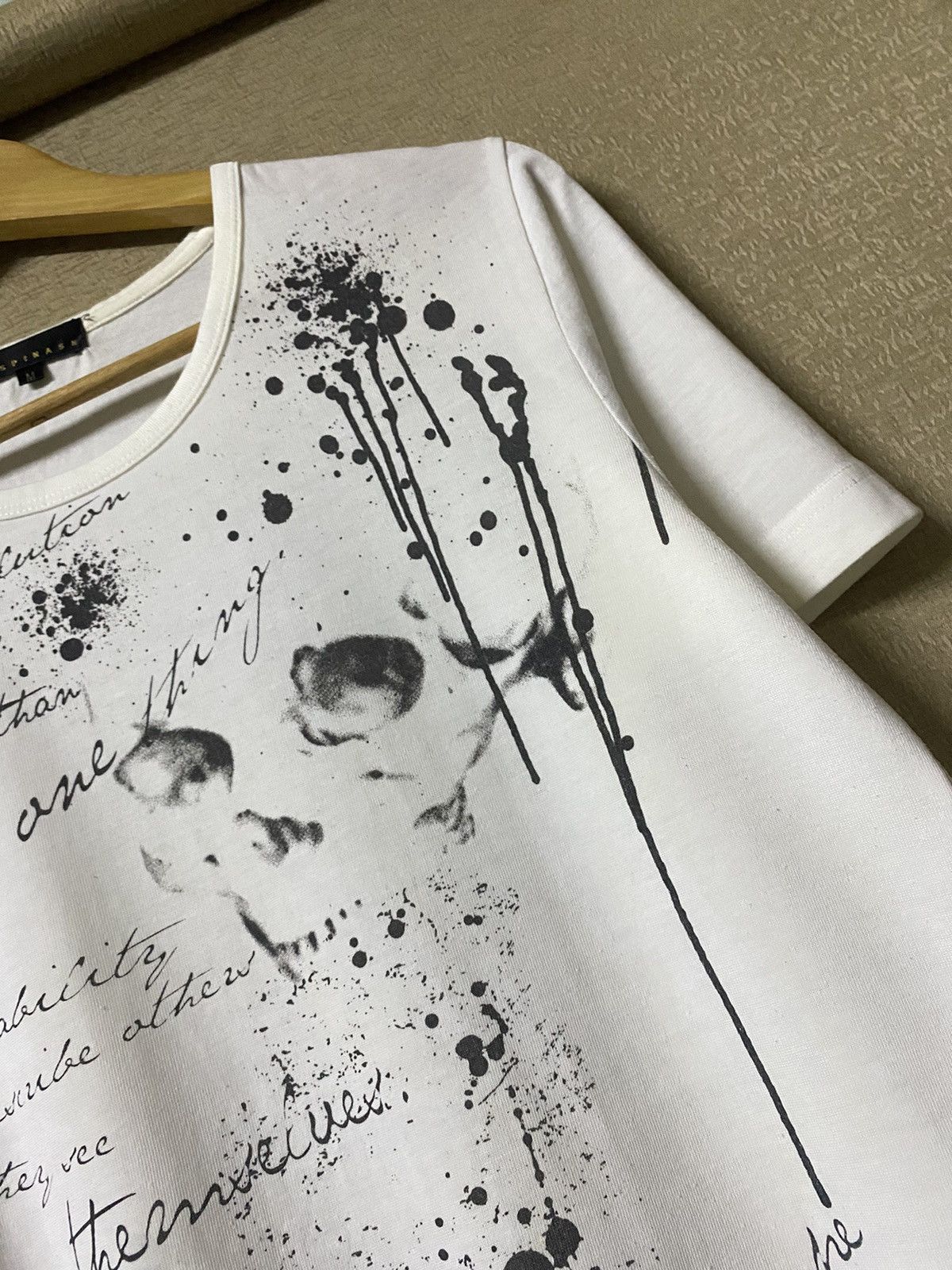 If Six Was Nine × Japanese Brand × Le Grande Bleu (L.G.B.) Japan Spinash Gothic Skulls Blood Scripted Tee Size US M / EU 48-50 / 2 - 4 Thumbnail