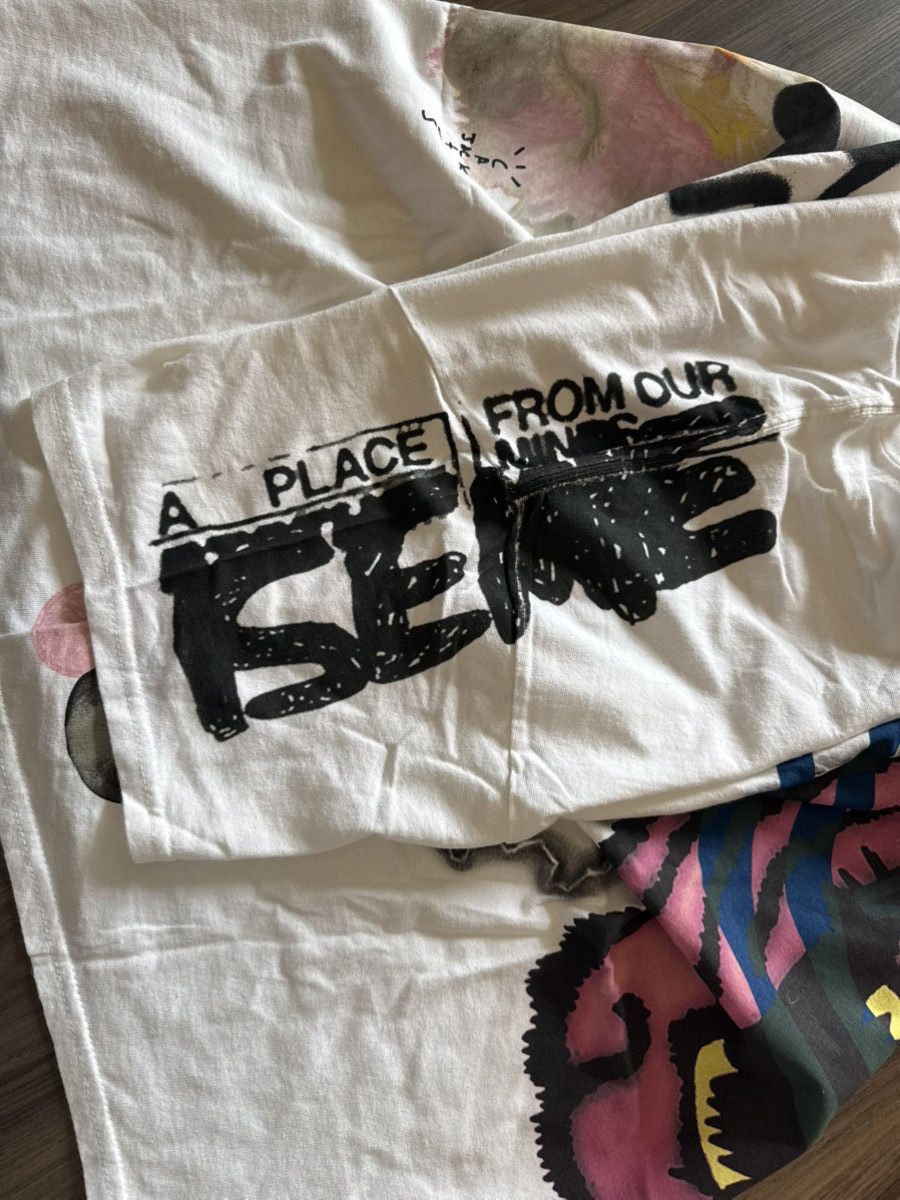 Fragment Design × Kaws × Travis Scott Travis Scott Cactus Jack Utopia Graphic T Shirt XL Cream Size US XL / EU 56 / 4 - 4 Thumbnail