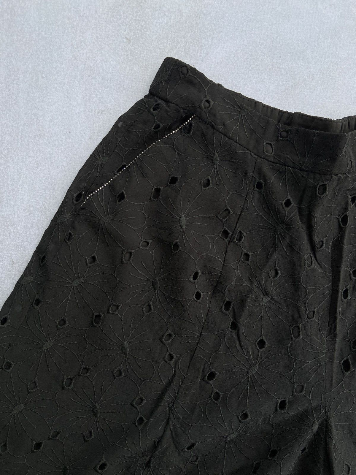 Anna Sui Anna Sui Cropped Wide Leg Black Pants Women's 2021 Size 27" / US 4 / IT 40 - 5 Thumbnail