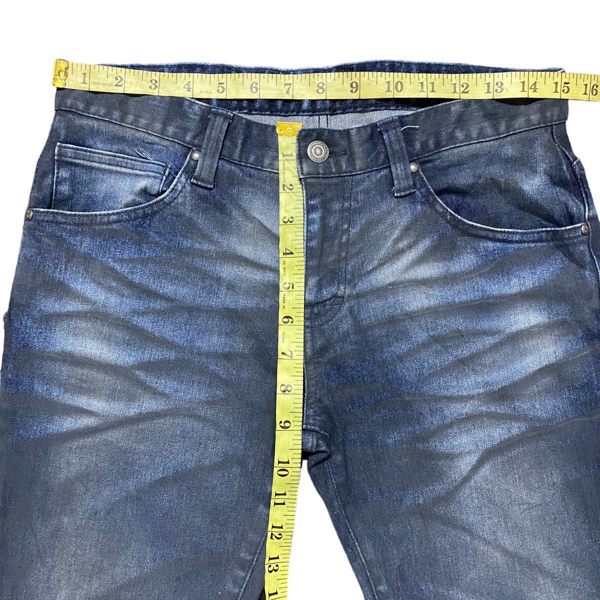 Tornado Mart Tornado Mart Coated Denim Flare Pants Size US 30 / EU 46 - 15 Thumbnail
