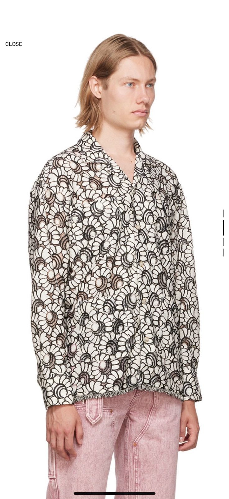 Andersson Bell Off-White Flower Embroidery Shirt Size US XL / EU 56 / 4 - 1 Thumbnail
