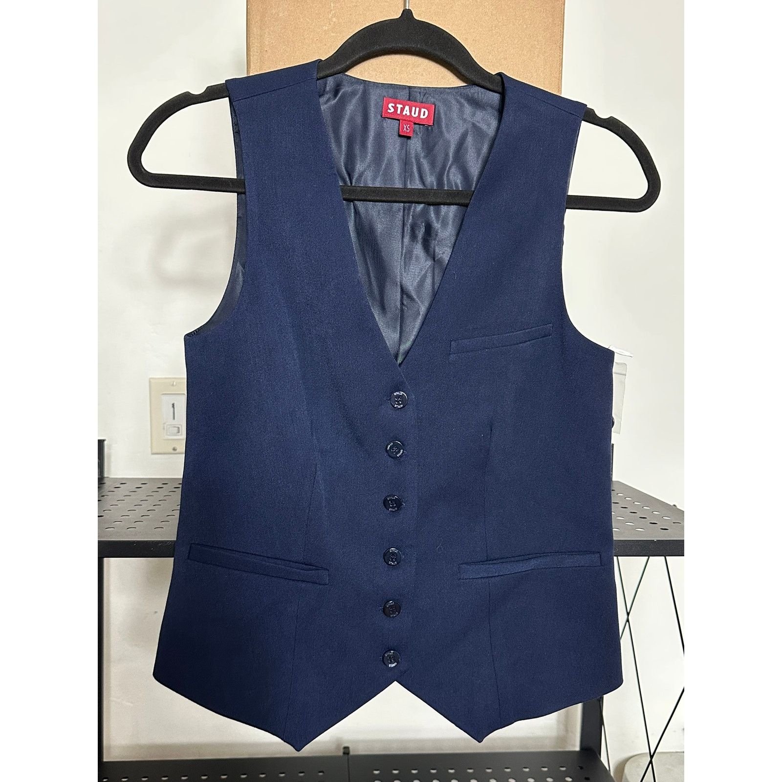 Staud STAUD Brett Vest Navy XS Size XS / US 0-2 / IT 36-38 - 1 Thumbnail