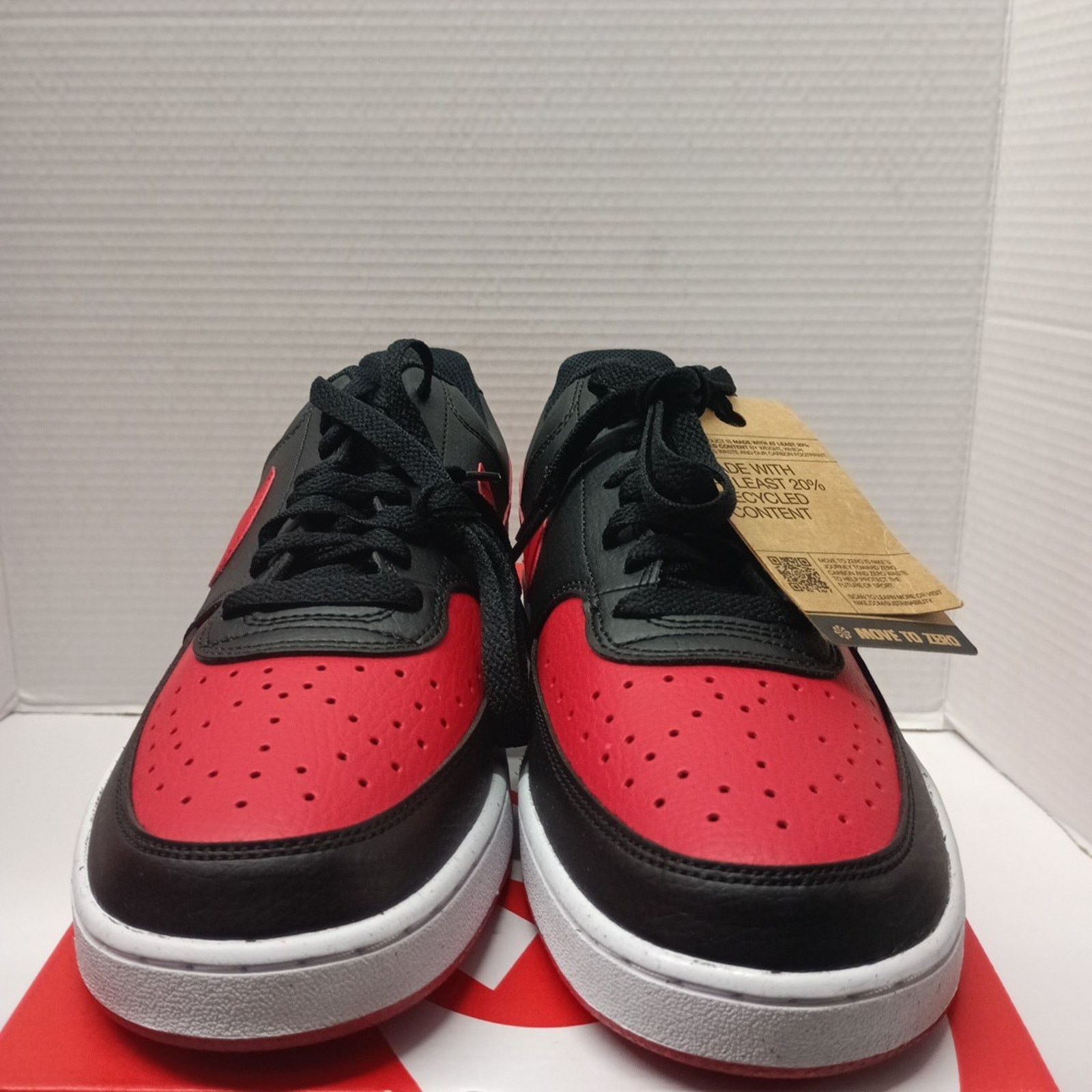 Nike Nike Court Vision Lo NN Shoes Men's Size 10 Black Red White Size US 10 / EU 43 - 2 Thumbnail