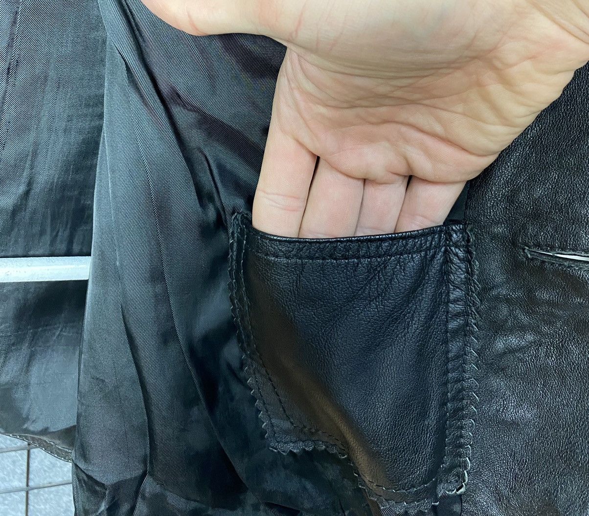 Genuine Leather × Vintage Vintage 90s Genuine Leather Blazer Jacket Size L Size US L / EU 52-54 / 3 - 13 Thumbnail