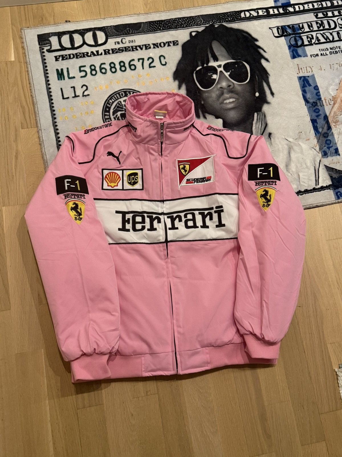 Ferrari × Puma Ferrari Racing Jacket Bomber Pink Size M / US 6-8 / IT 42-44 - 1 Thumbnail