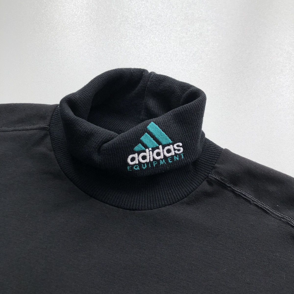 Adidas × Vintage Adidas Equipment Vintage Turtle Neck Long Sleeve Sweatshirt Size US L / EU 52-54 / 3 - 5 Thumbnail