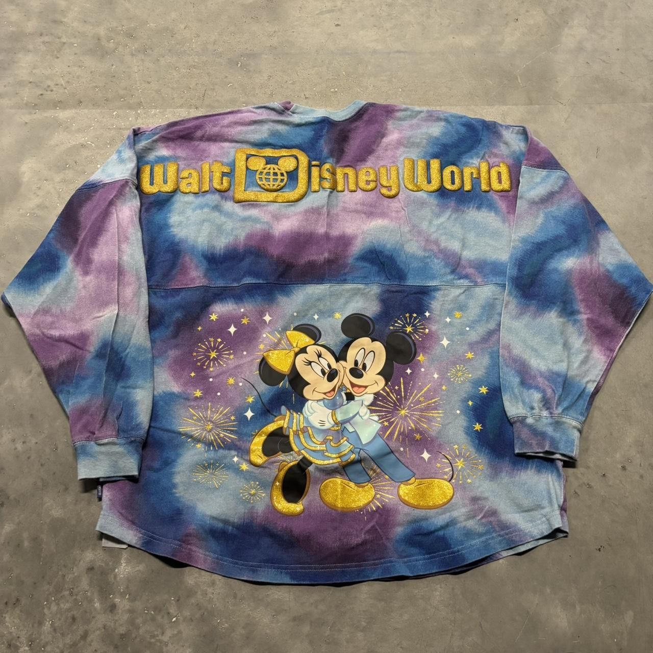 Disney Walt Disney World 50th Anniversary Grand Finale Blue & Purple Tie Dye Spirit Jersey! Size US L / EU 52-54 / 3 - 2 Thumbnail