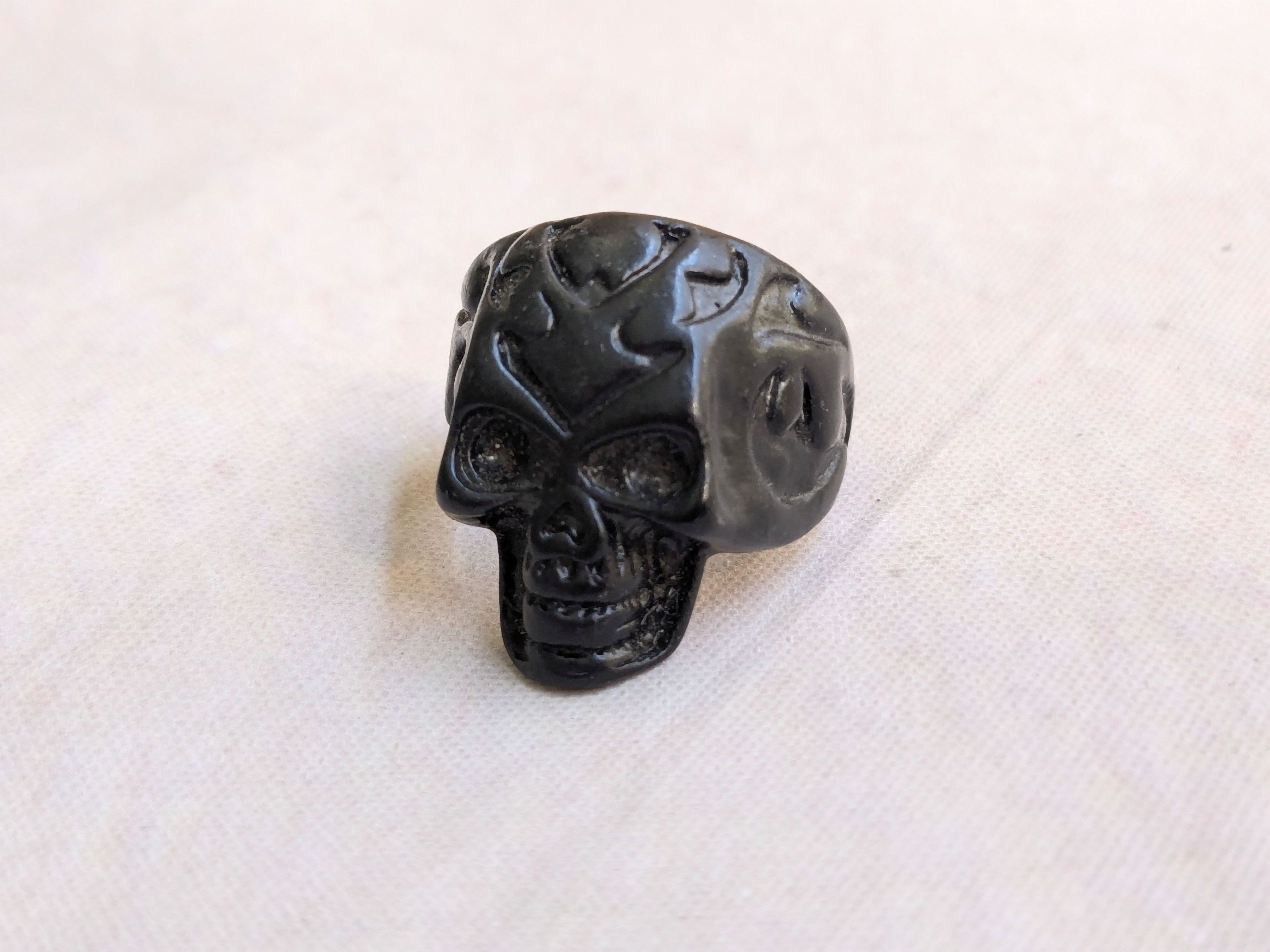 Jewelry Black Skull Ring 9.25 Size ONE SIZE - 2 Thumbnail