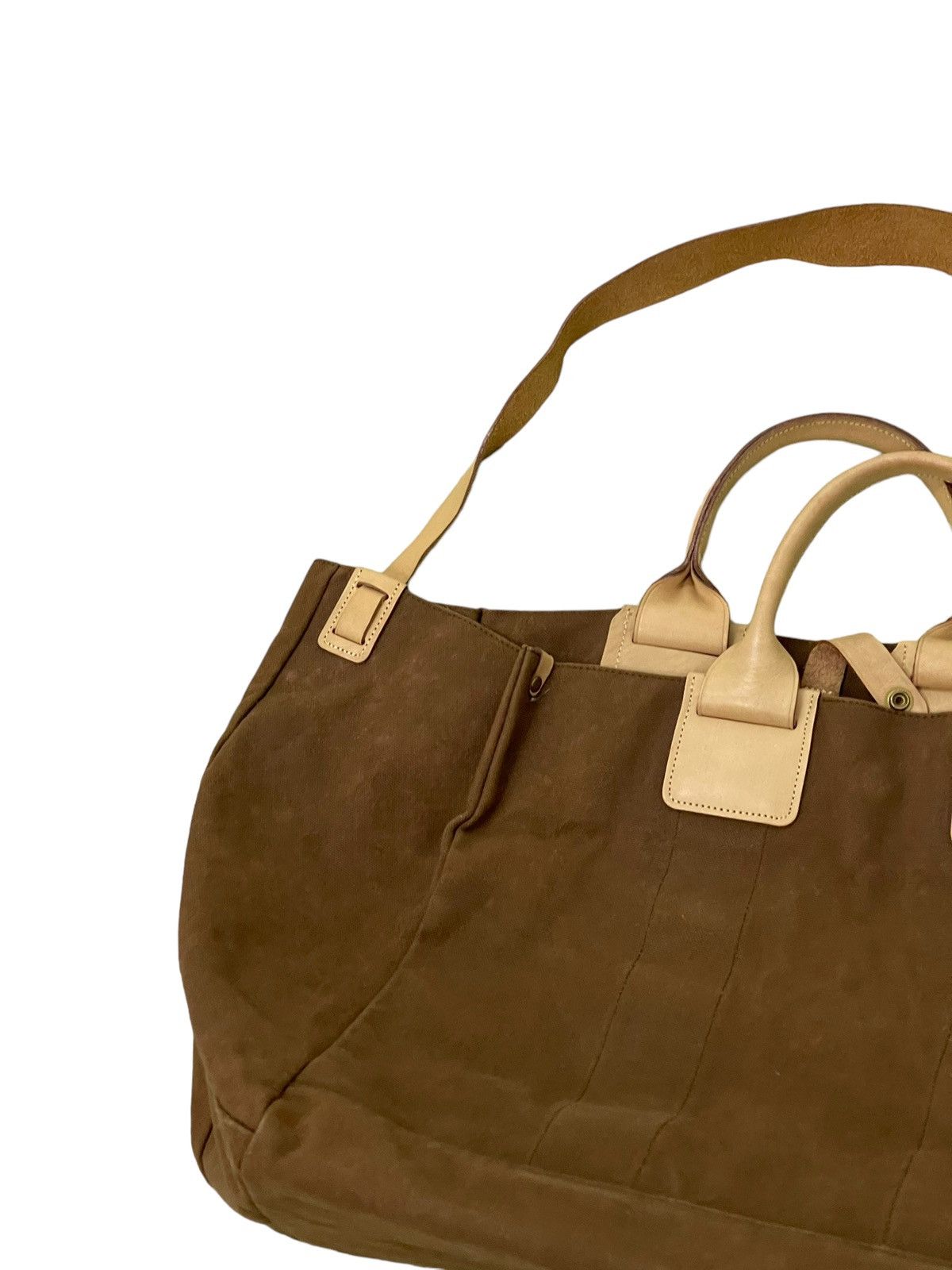 Japanese Brand Large Tote Shoulder Bag Sazaby Japan Cotton Canvas Leather Size ONE SIZE - 11 Thumbnail