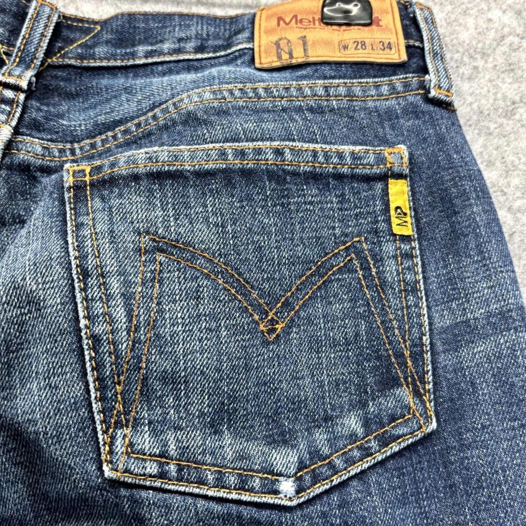Bell VINTAGE Meltin' Pot New Bell Jeans W28 L34 Women’s Blue Jeans Pre Loved Ladies Rare Size 28" / US 6 / IT 42 - 7 Thumbnail