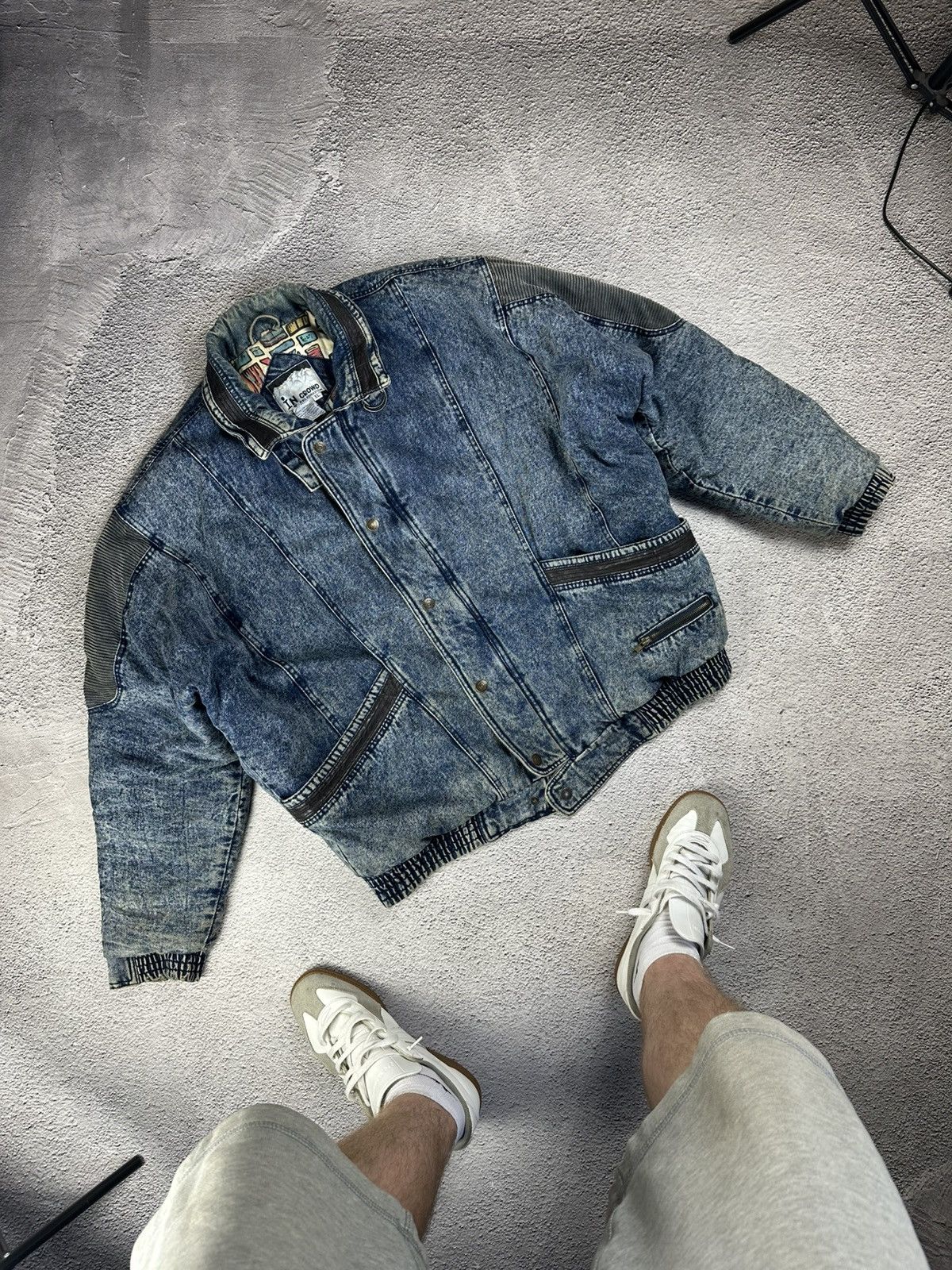 If Six Was Nine Vintage In Crowd Denim Jacket 90s Hip Hop Style Faded Japan Size US XL / EU 56 / 4 - 5 Thumbnail