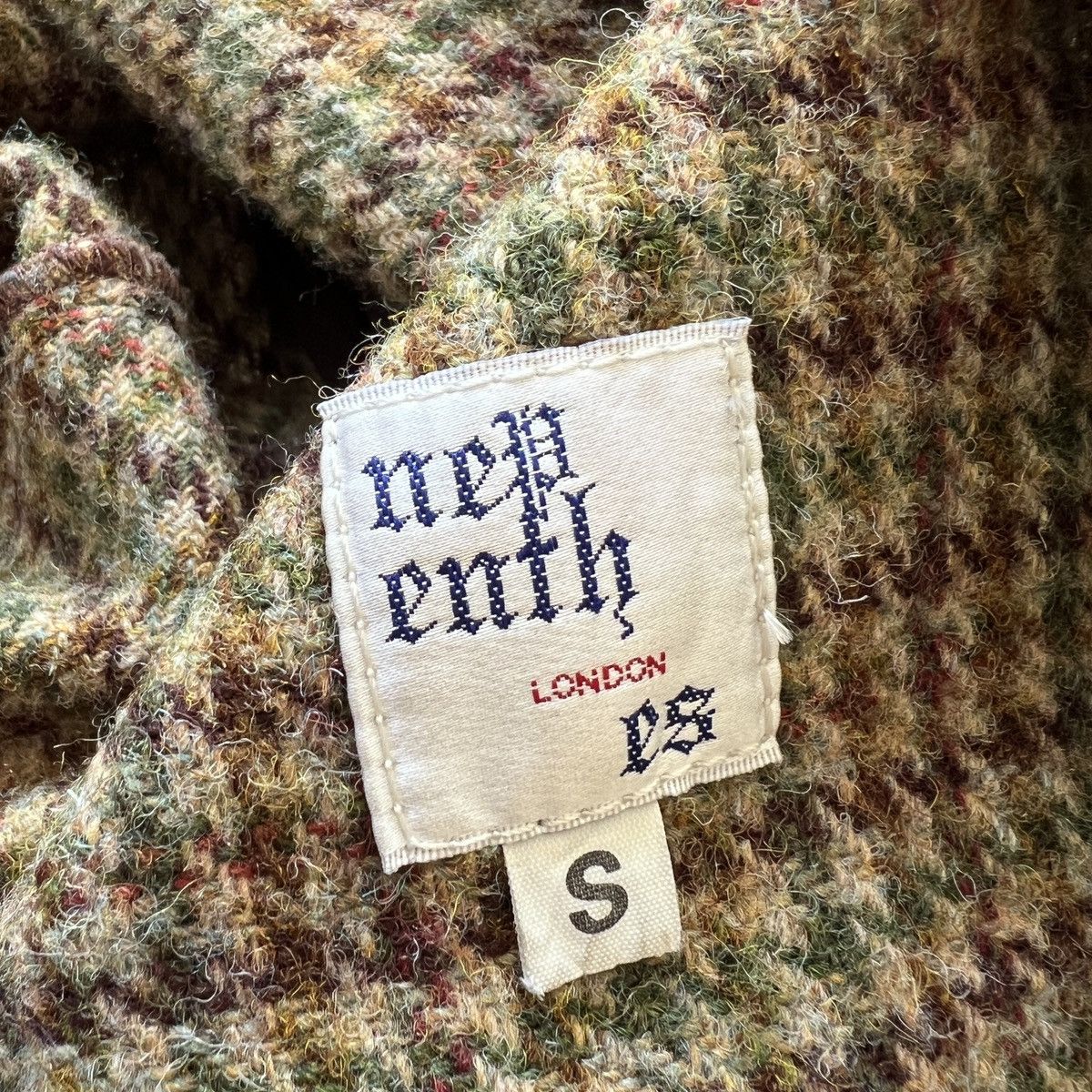 Nepenthes 🔥 Nepenthes X Harris Tweed Colar Less wool Hunting Jacket Size US S / EU 44-46 / 1 - 14 Thumbnail