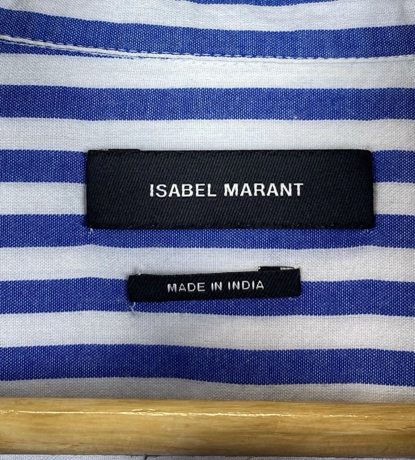 Isabel Marant Isabel Marant Long Sleeve Buttons Shirt Blue & White Striped Size XS / US 0-2 / IT 36-38 - 9 Thumbnail