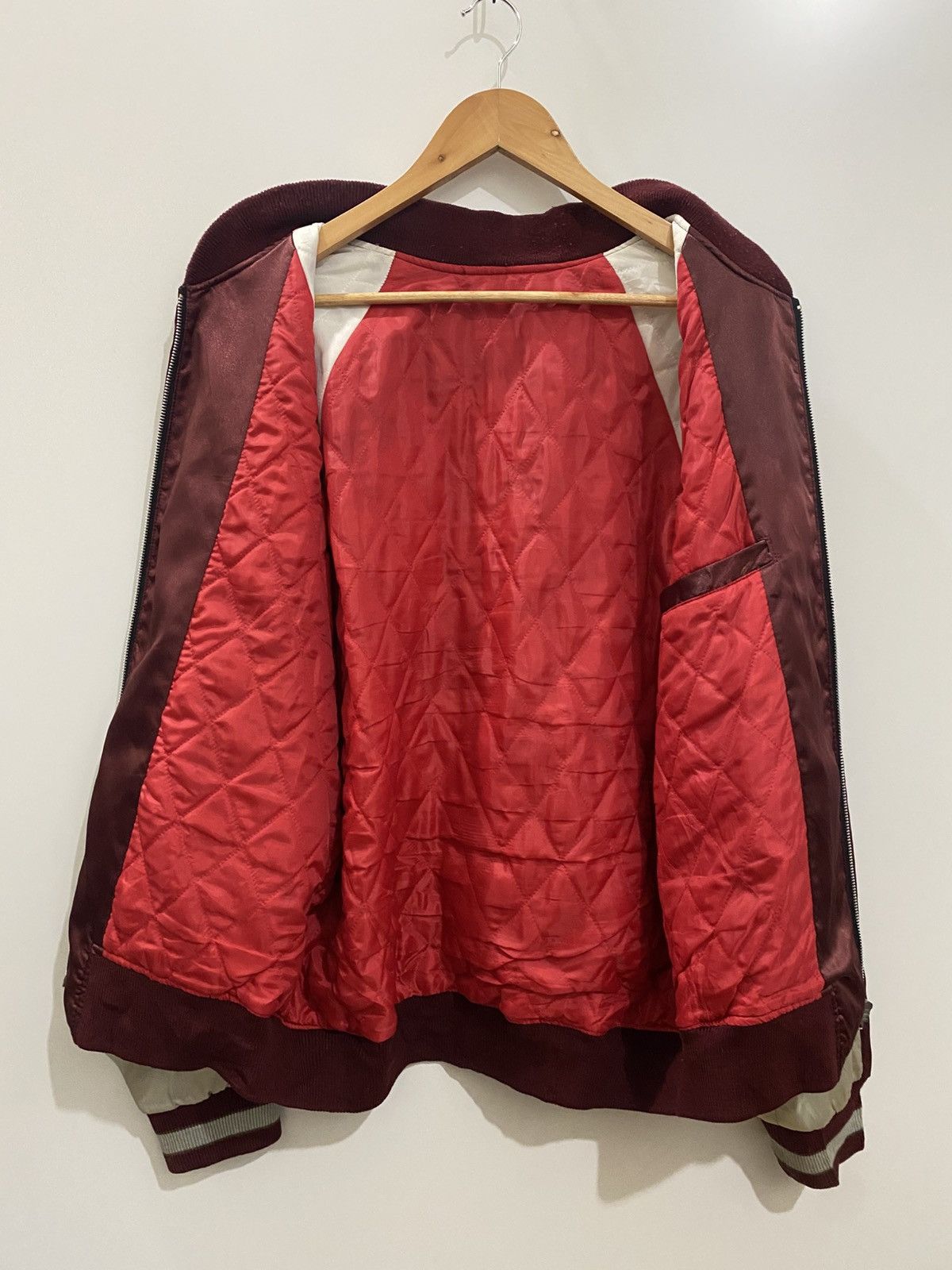 Japanese Brand Sukajan Japanese Jacket Satin Dragon and Fuji Size US XL / EU 56 / 4 - 9 Thumbnail