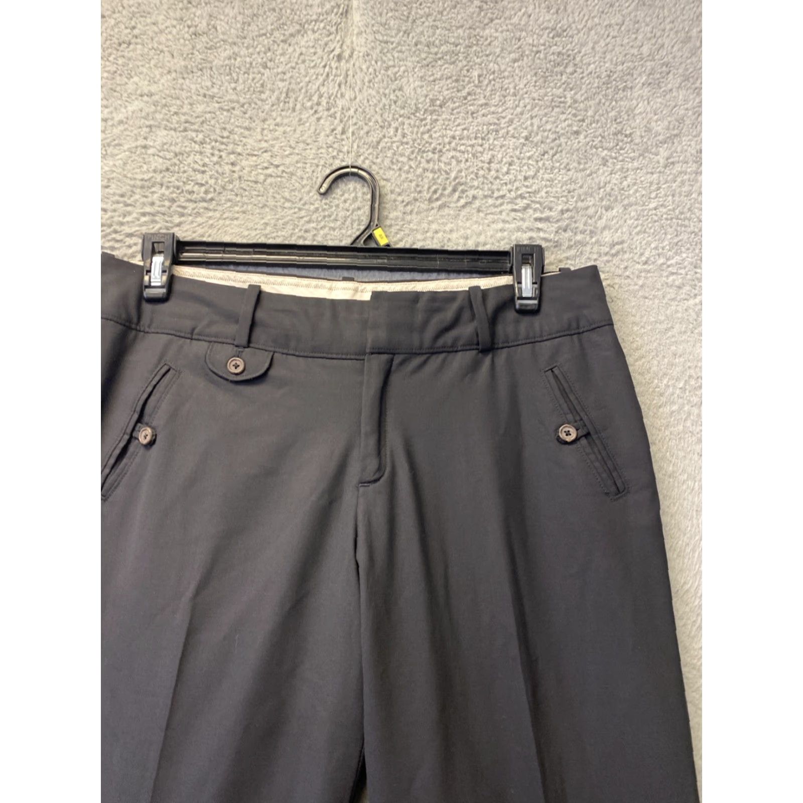 Banana Republic VINTAGE Banana Republic Martin-Fit Wide-Leg Pants Women 10 Black Cropped Pockets Dress Pants Size 32" / US 10 / IT 46 - 2 Thumbnail