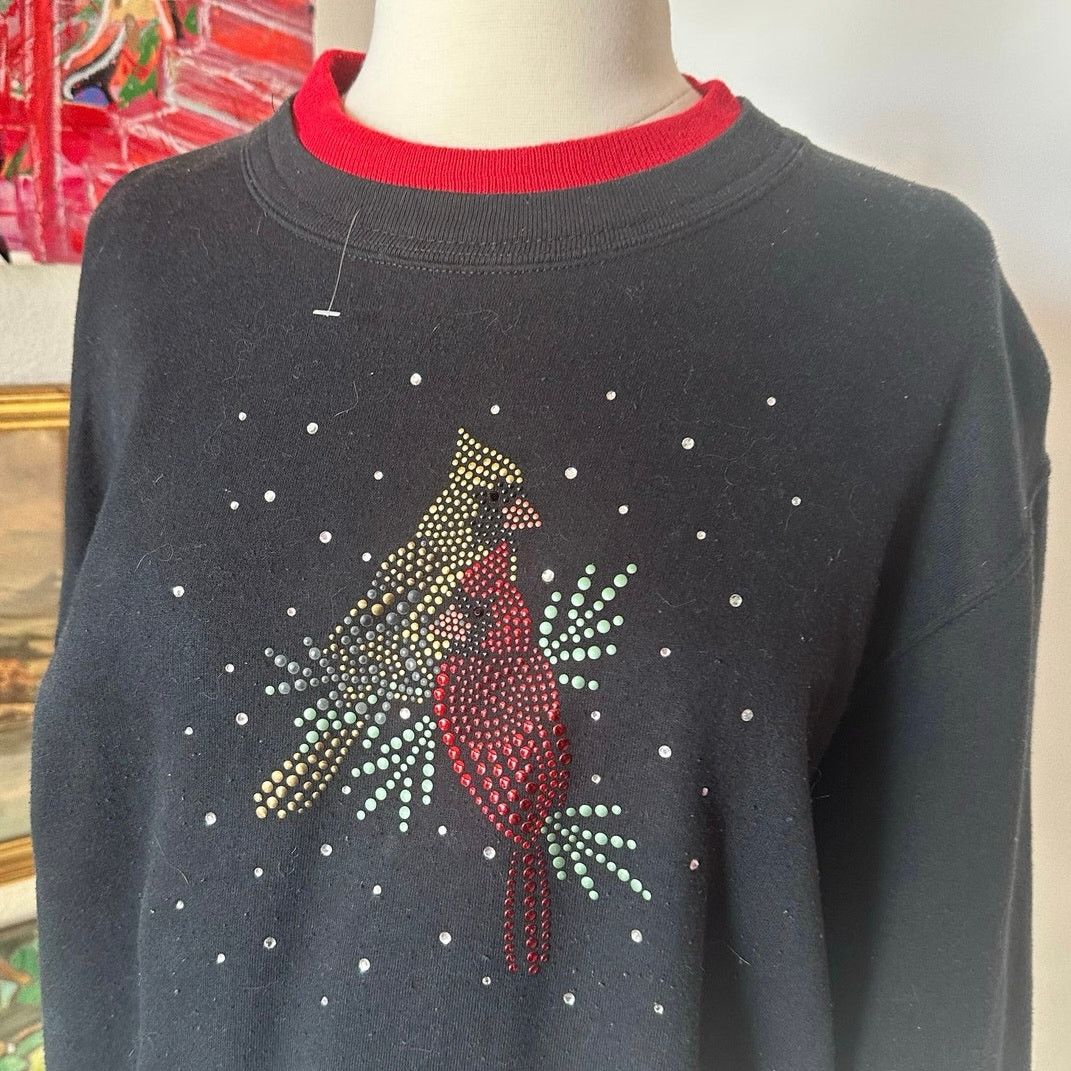 Other sunburst parrot black and red layered bird sweater Size L / US 10 / IT 46 - 2 Thumbnail