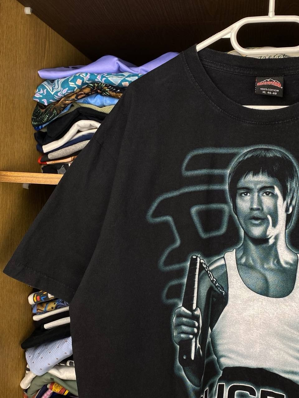 Vintage Vintage Bruce Lee "The Dragon" 90s Thai Bootleg Graphic Tee Size US XL / EU 56 / 4 - 3 Thumbnail