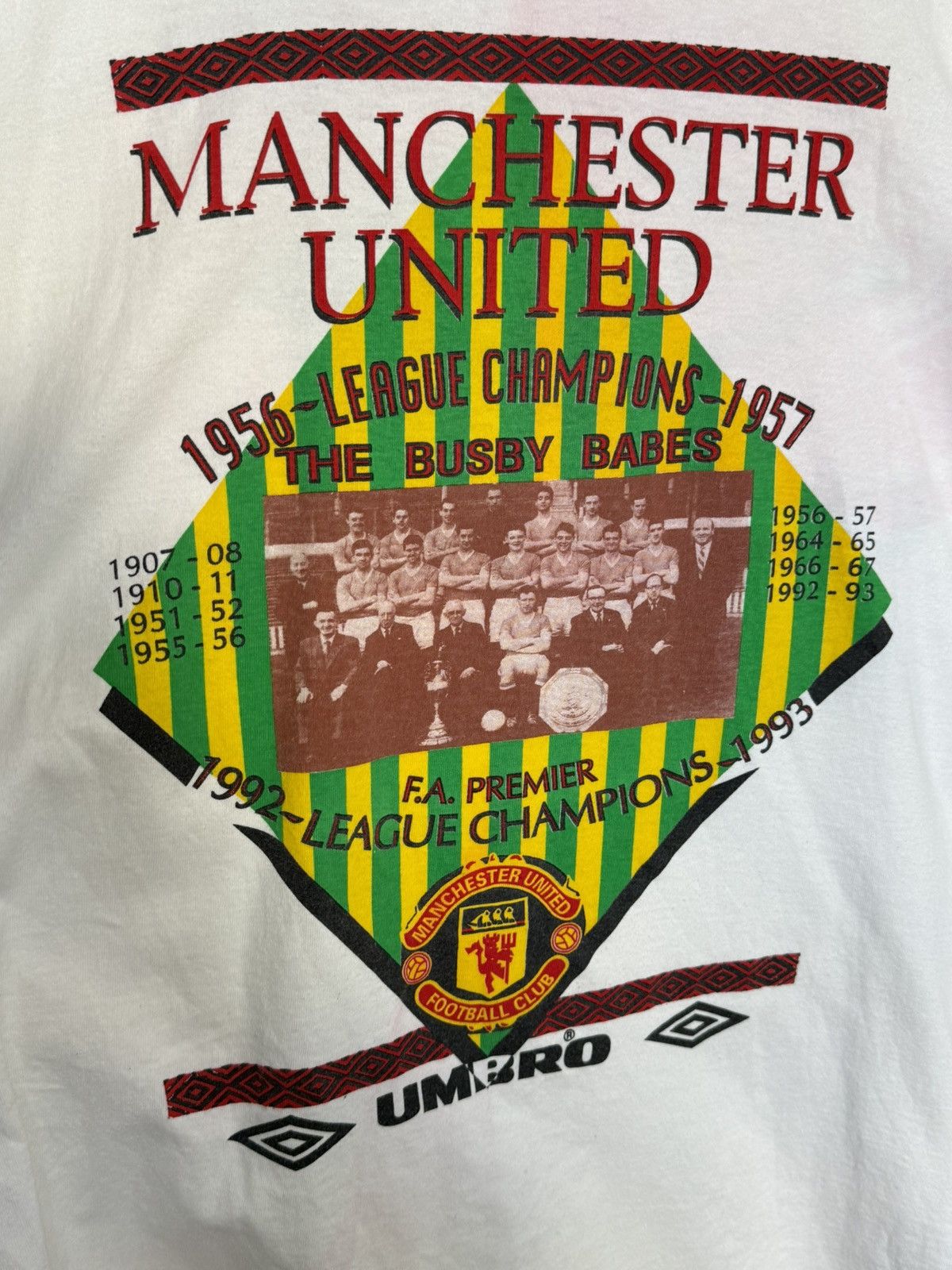 Umbro Manchester United The Busby Babes Football T-Shirt Size US XL / EU 56 / 4 - 3 Thumbnail
