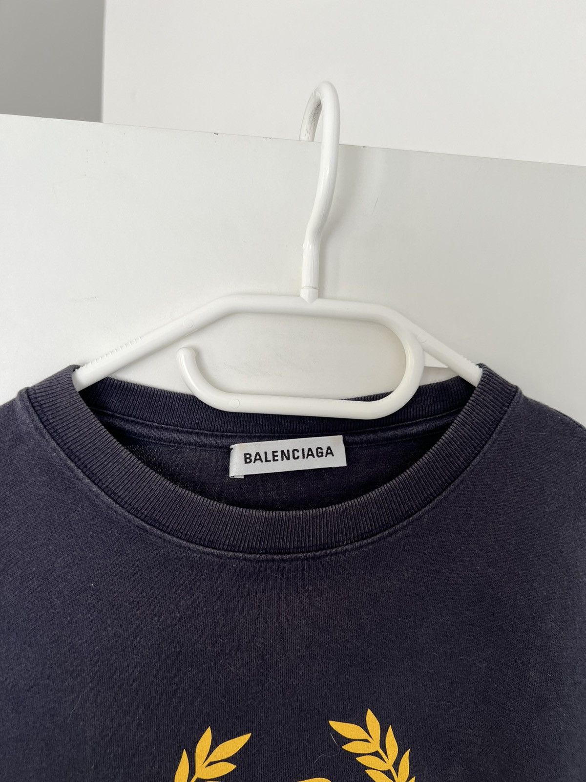 Balenciaga Navy Balenciaga Crown Logo tee Size US S / EU 44-46 / 1 - 3 Thumbnail