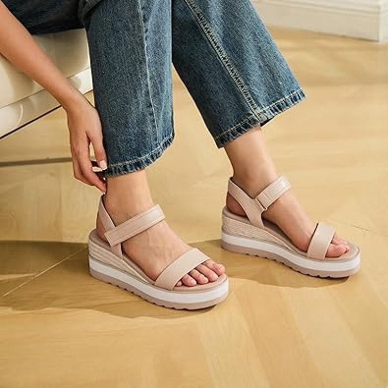 Other Athlefit Women's 6.5 Tan Espadrille Platform Sandals Size US 6.5 / IT 36.5 - 6 Thumbnail