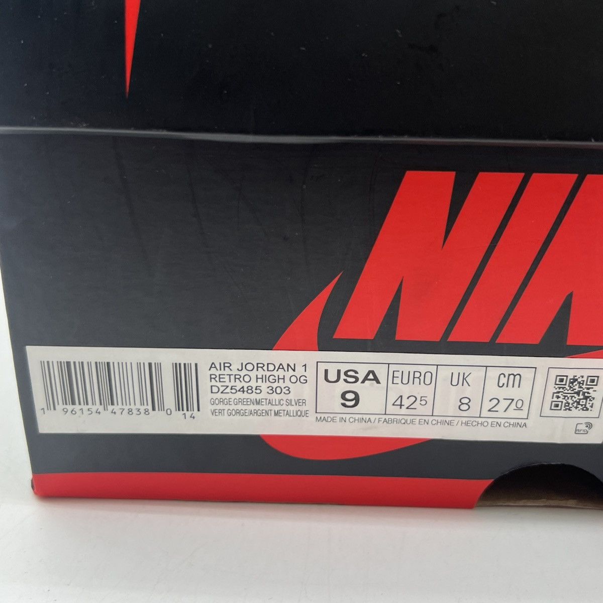 Nike Air Jordan 1 high gorge green Size US 9 / EU 42 - 6 Thumbnail