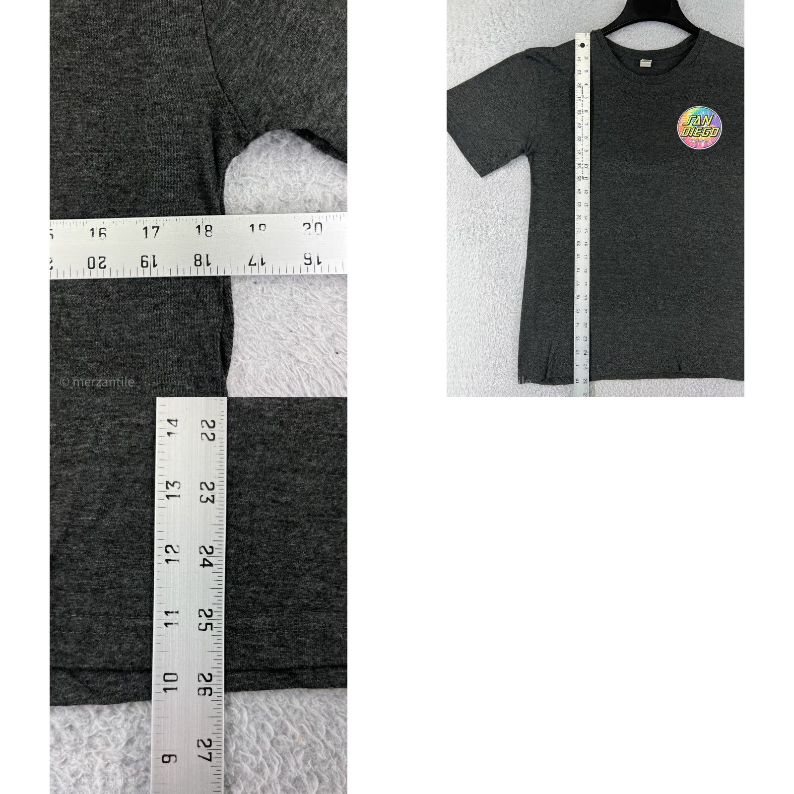 Vintage Santa Cruz San Diego Shirt Womens M Gray Crew Neck T-Shirt California Skate Logo Beach Size M / US 6-8 / IT 42-44 - 9 Thumbnail