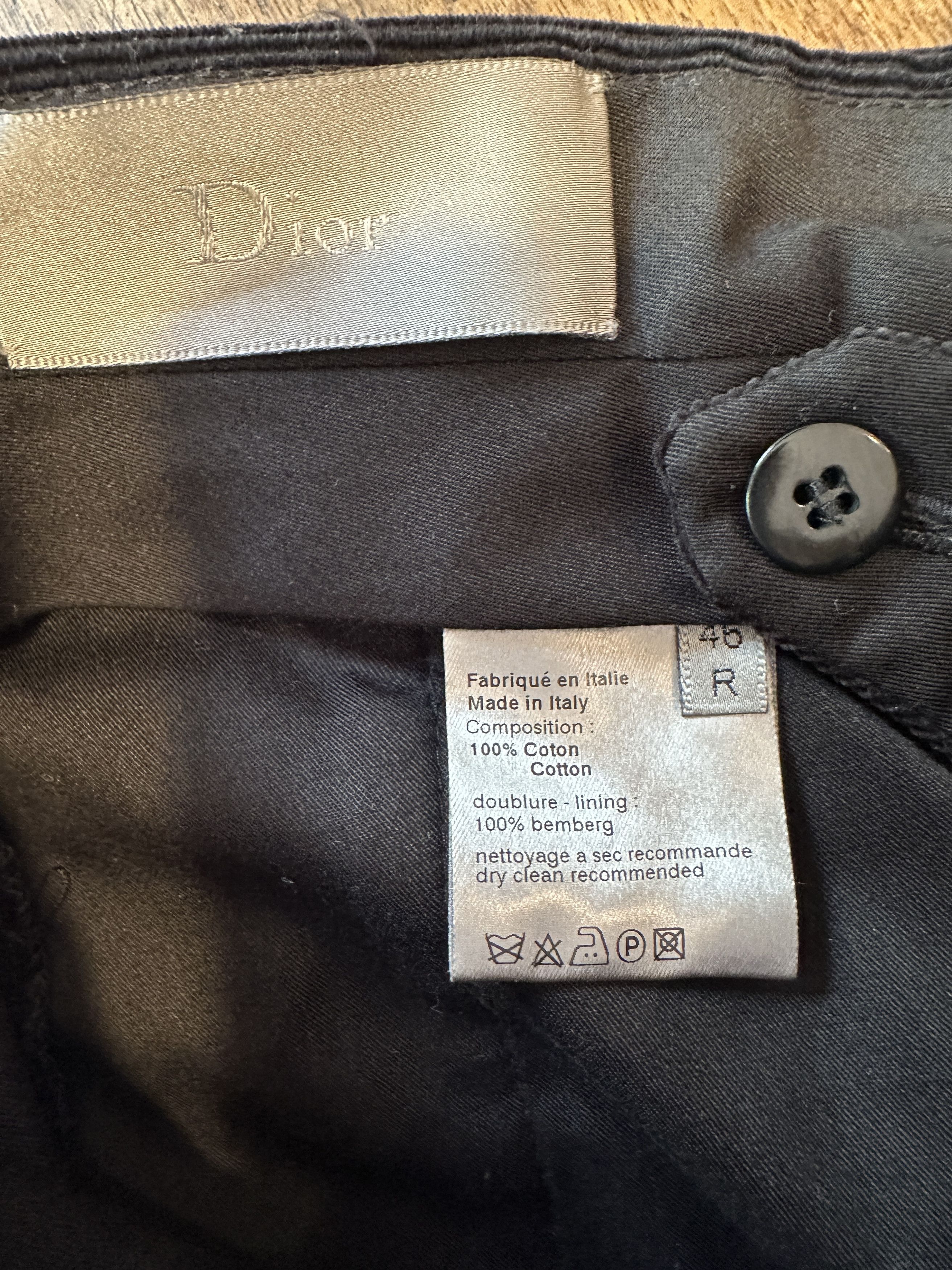 Dior DIOR HOMME HEDI SLIMANE BLACK COTTON CORDUROY SUIT SZ 46 Size 46R - 8 Thumbnail