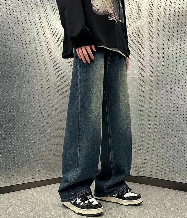 Japanese Brand VIBE Vintage blue men's loose distressed oversize jeans Size US 32 / EU 48 - 8 Thumbnail