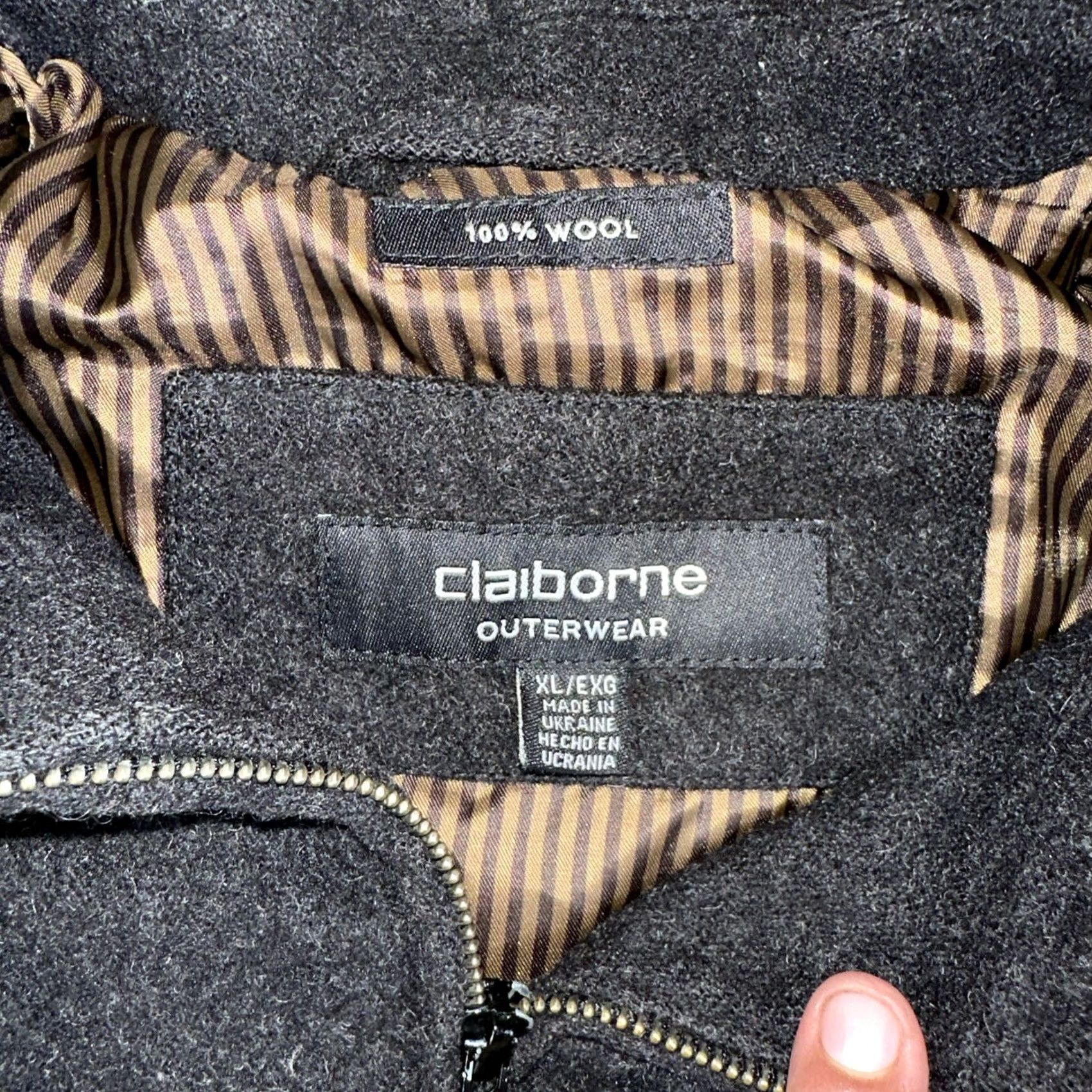 Liz Claiborne VINTAGE Liz Claiborne Coat Wool Parka grey XL Men Size US XL / EU 56 / 4 - 2 Thumbnail