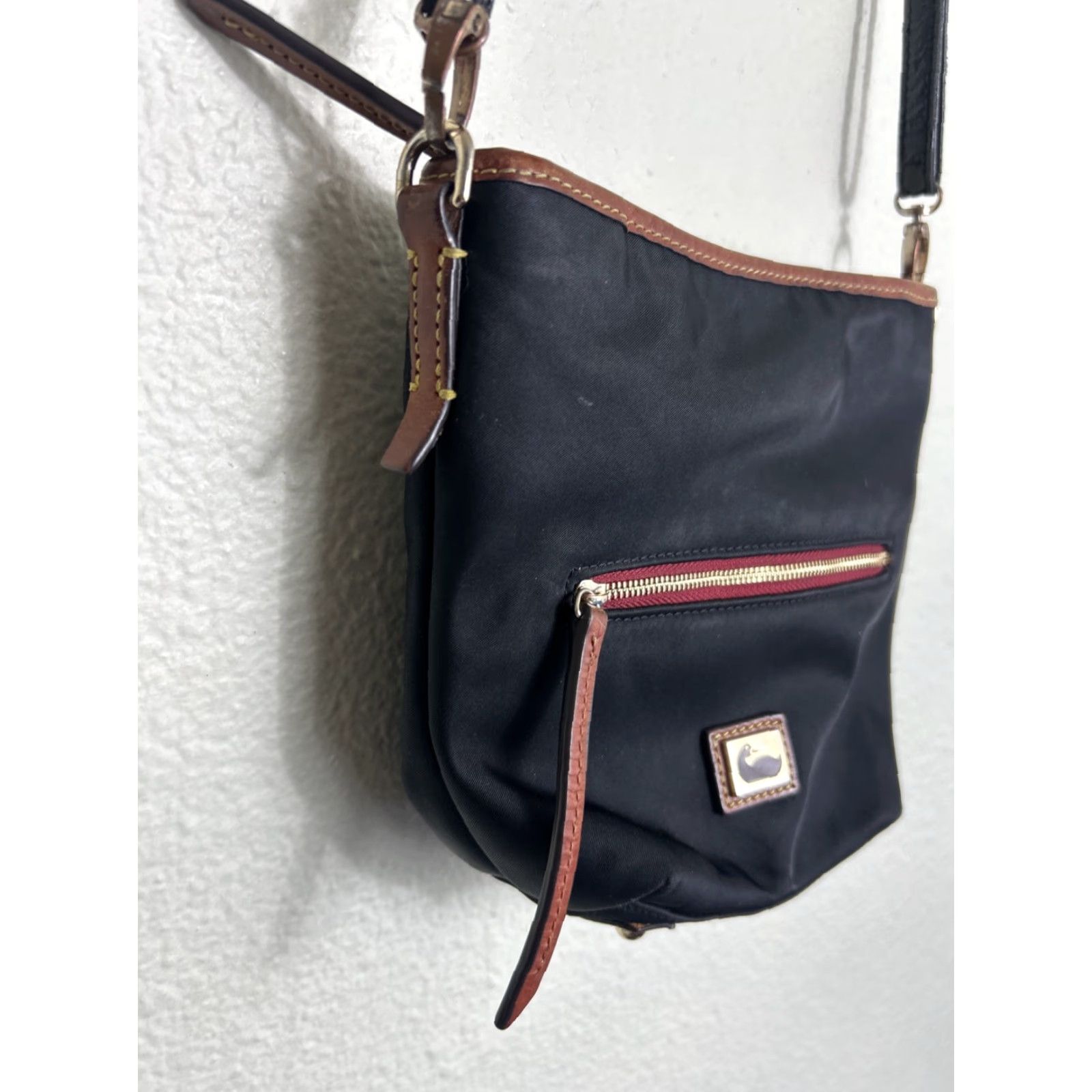 Dooney & Bourke Dooney & Bourke Shoulder Bag Small Black Polyester Leather Trim Womens Size ONE SIZE - 3 Thumbnail