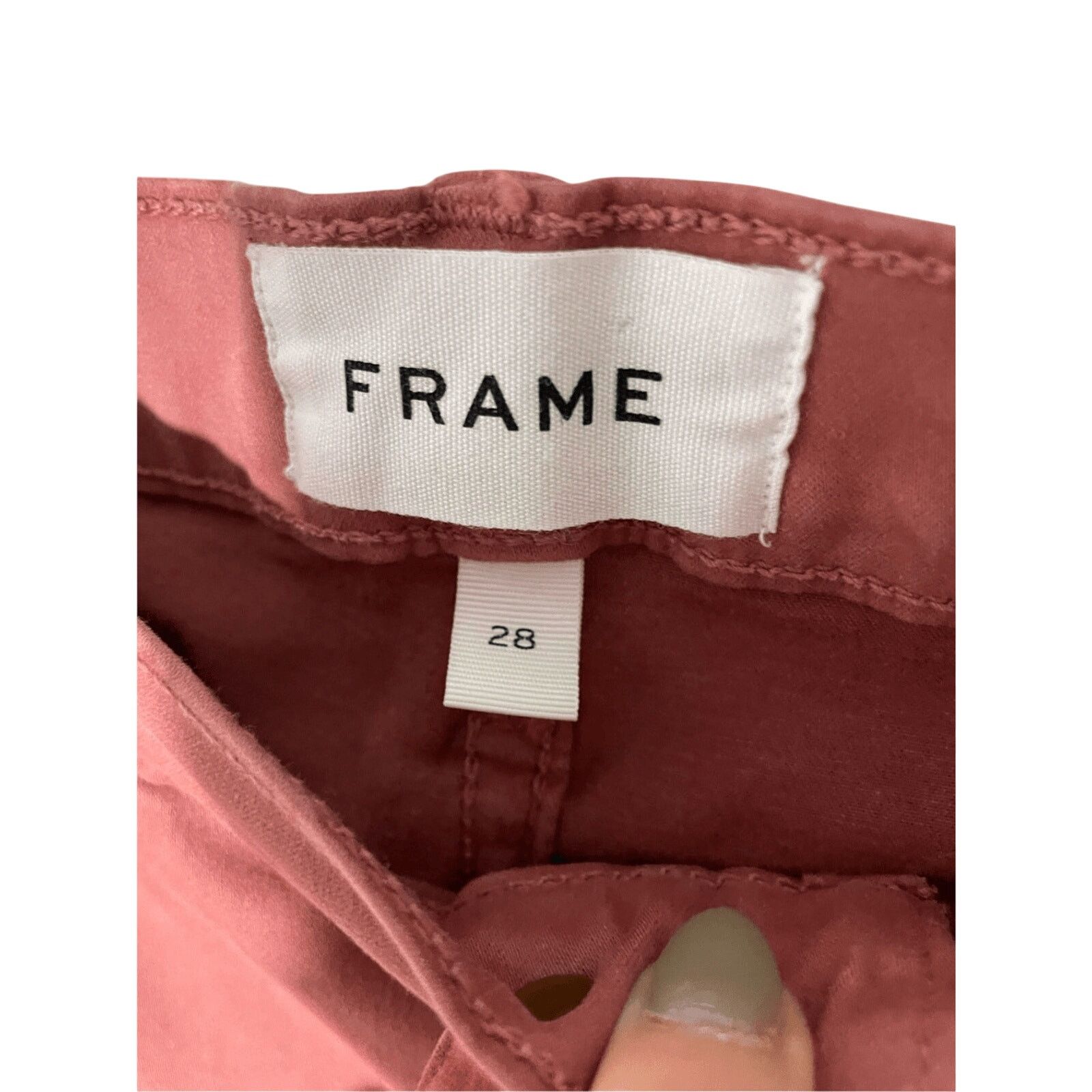 Frame FRAME Le High Skinny Jeans Rosewood Pink Sz 28 Size 28" / US 6 / IT 42 - 3 Thumbnail
