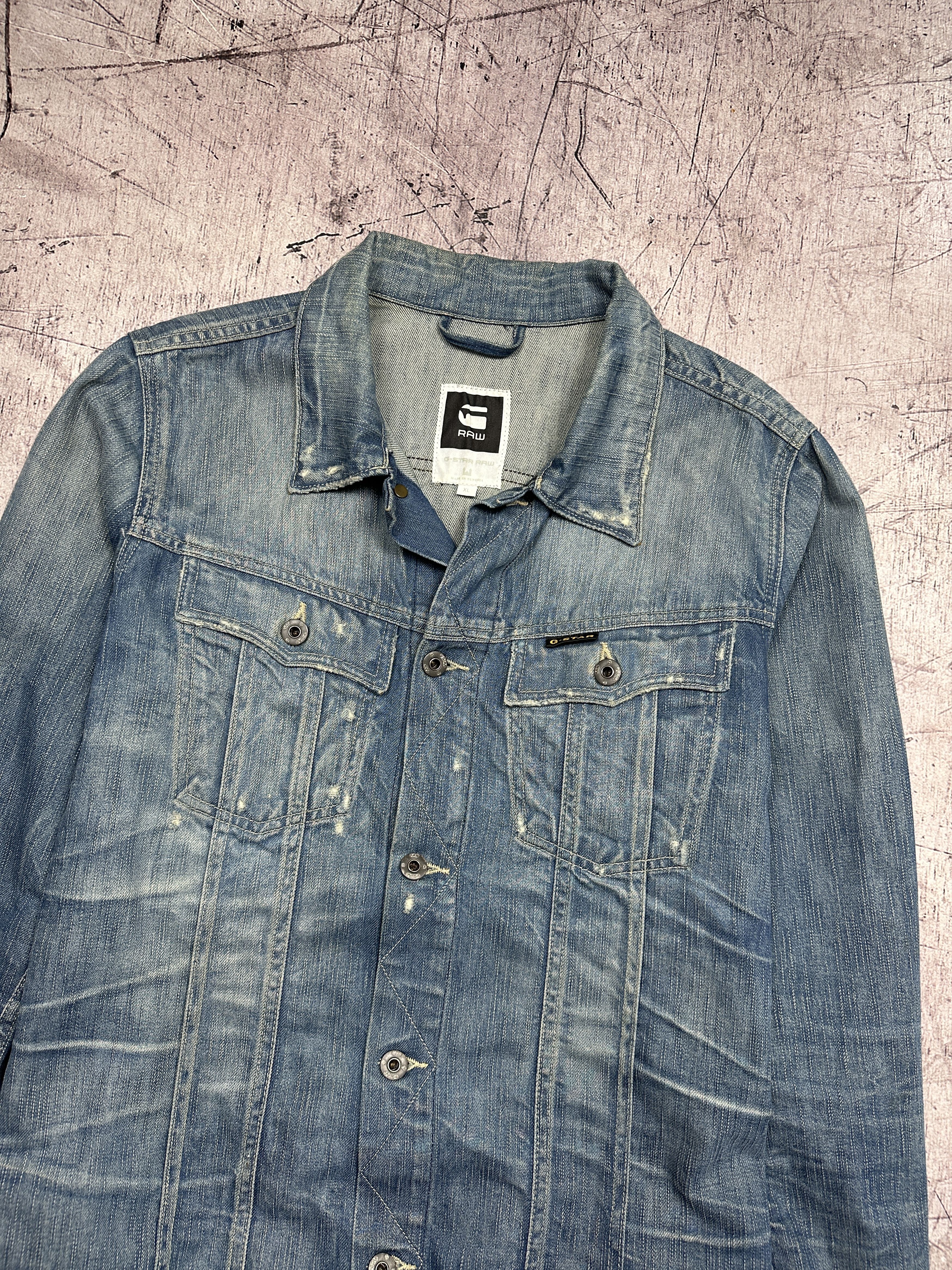G-Star G Star Raw Vintage Mens Slim Tailor Denim Jacket Size US XL / EU 56 / 4 - 2 Thumbnail