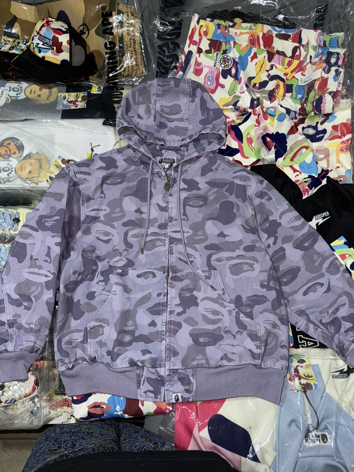 BAPE KIDSUPER SOLID CAMO JACQUARD JACKET