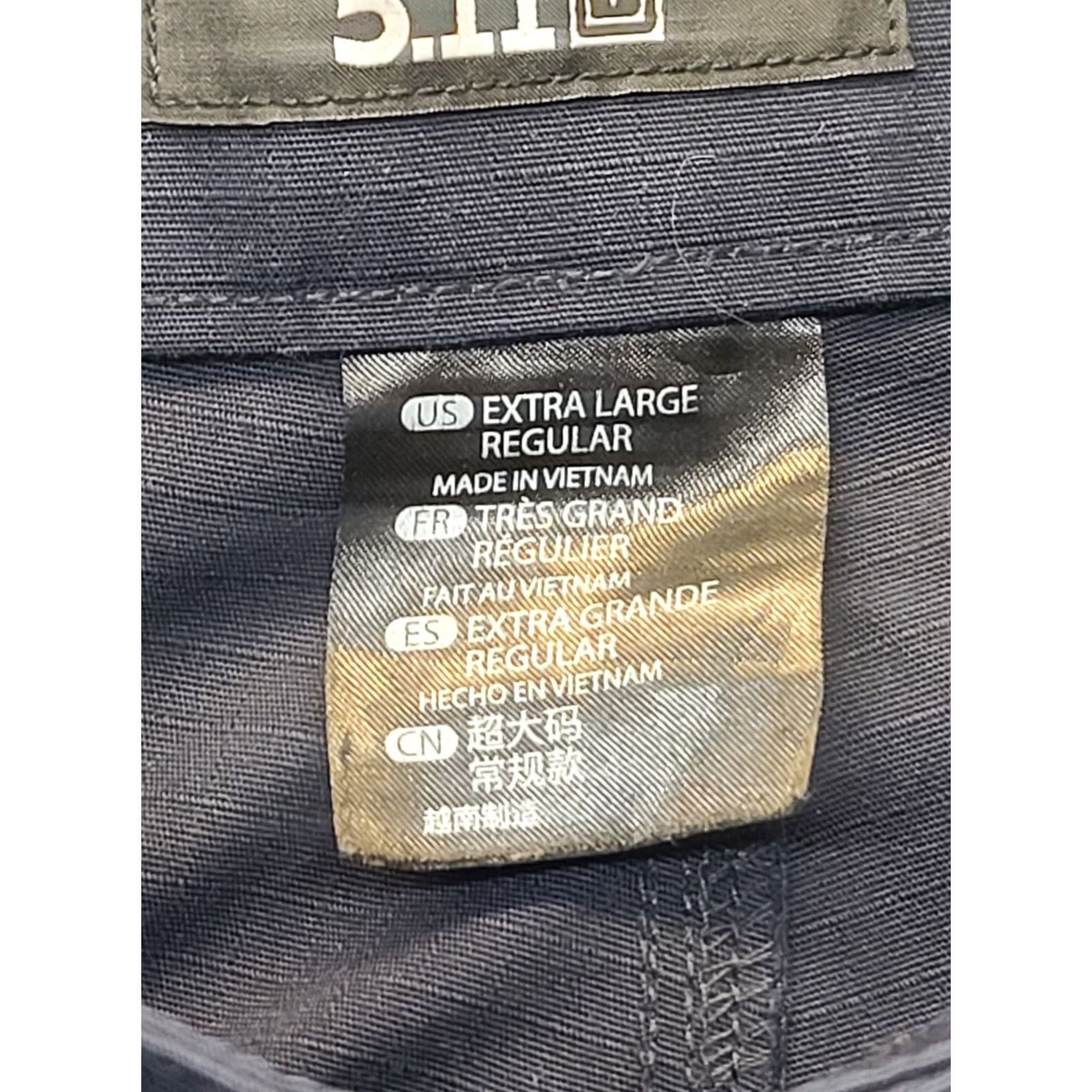 Vintage 5.11 Tactical Pants Mens 38x32 Regular Fit Taclite TDU Ripstop Cargo Straight Inseam 32 Black Size US 38 / EU 54 - 2 Thumbnail