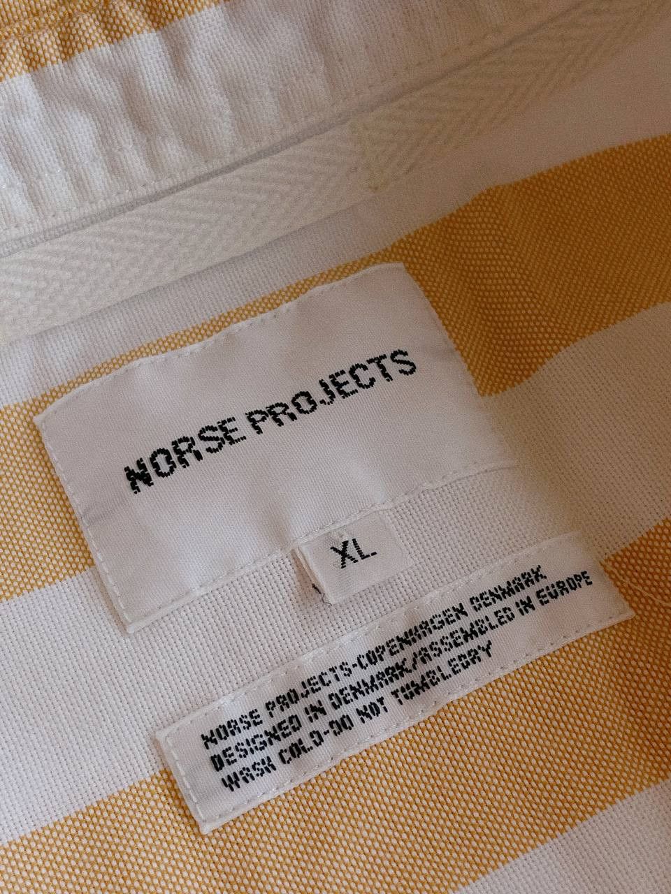 Norse Projects Norse Projects Theo Oxford Shirt Yellow Stripe Short Sleeve Size US XL / EU 56 / 4 - 8 Thumbnail