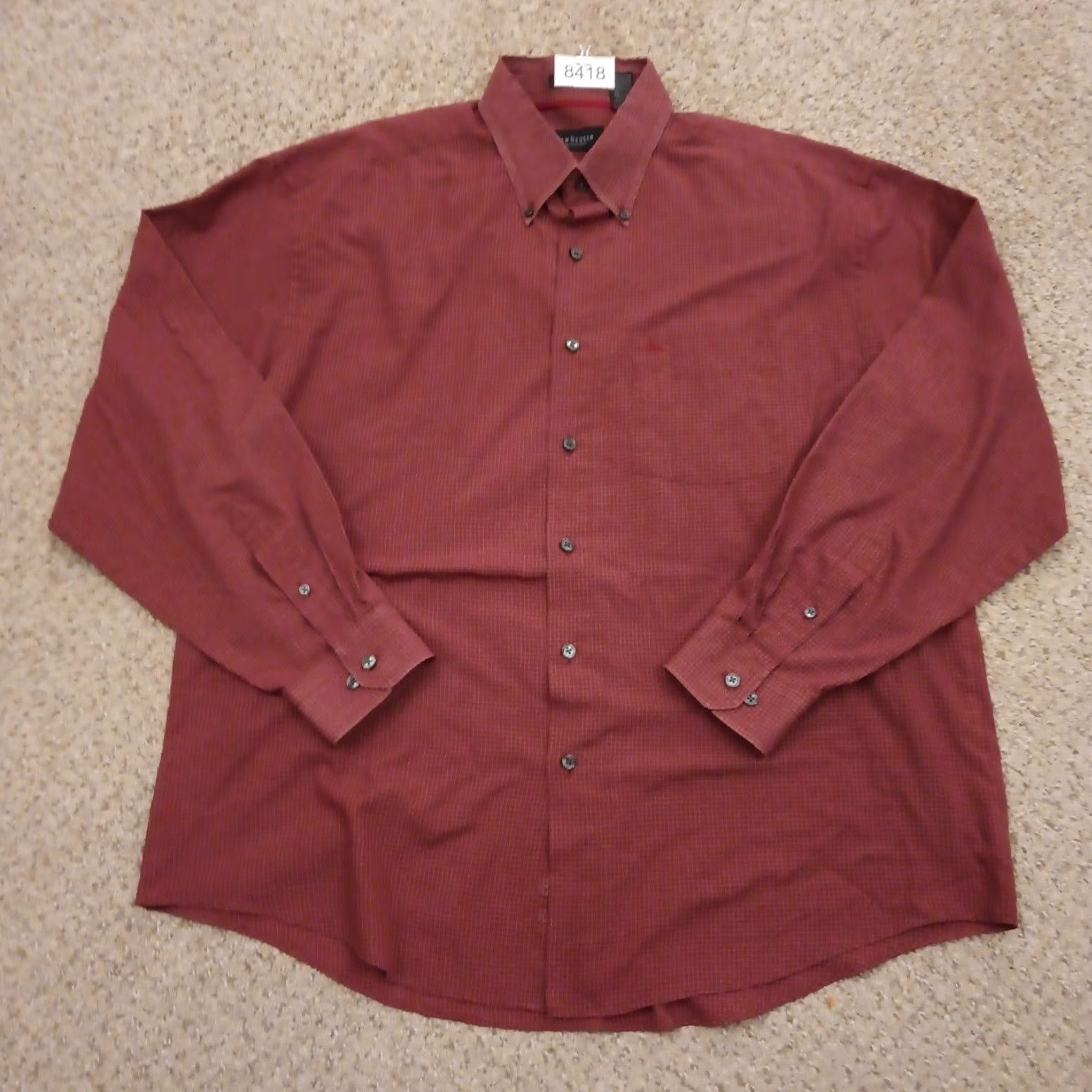 Van Heusen Van Heusen Shirt Mens Large Red Plaid Long Sleeve Button Down Cotton Blend Size US L / EU 52-54 / 3 - 2 Thumbnail