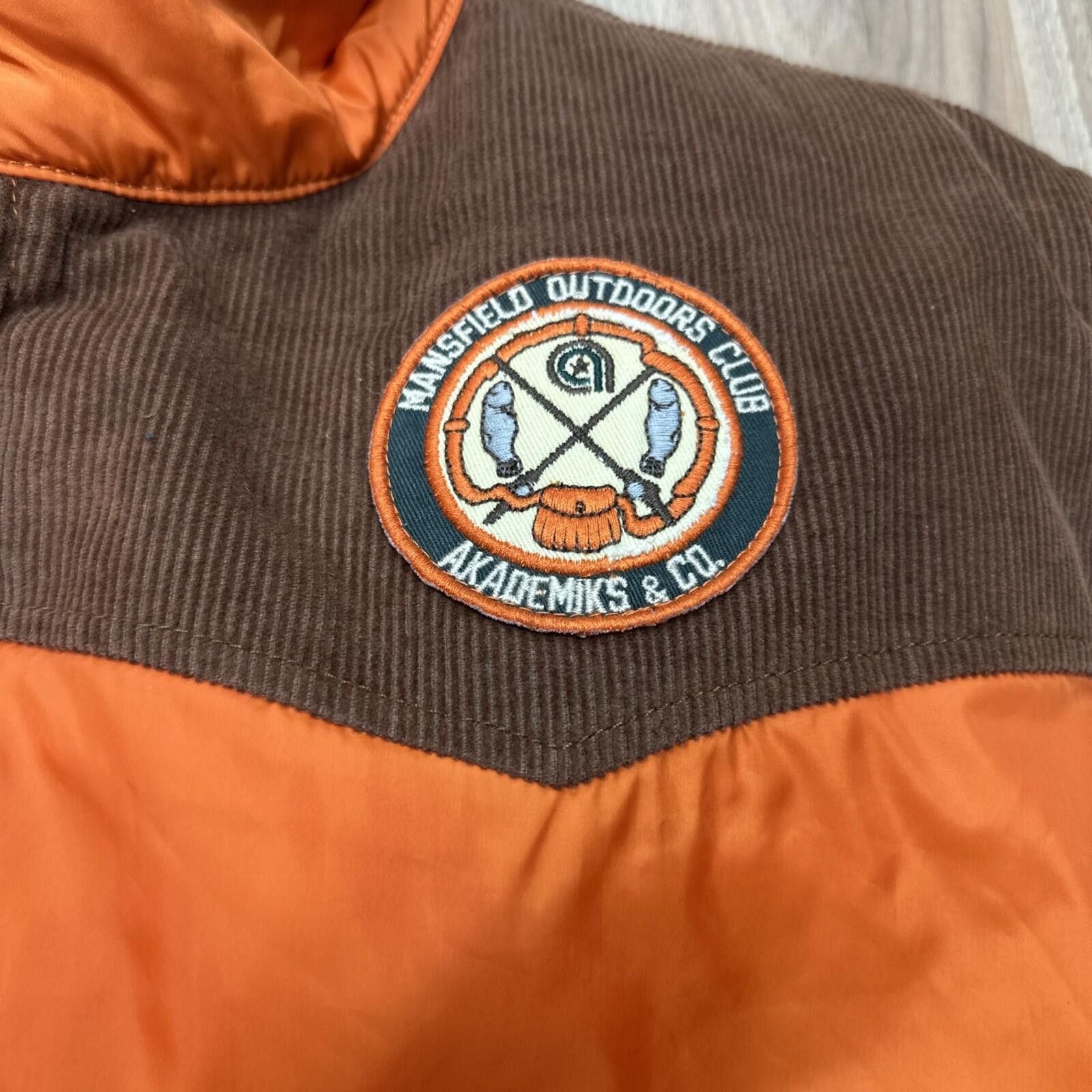 Akademiks Akdmks Orange Brown Corduroy Puffer Vest 2XL Size US XXL / EU 58 / 5 - 3 Thumbnail