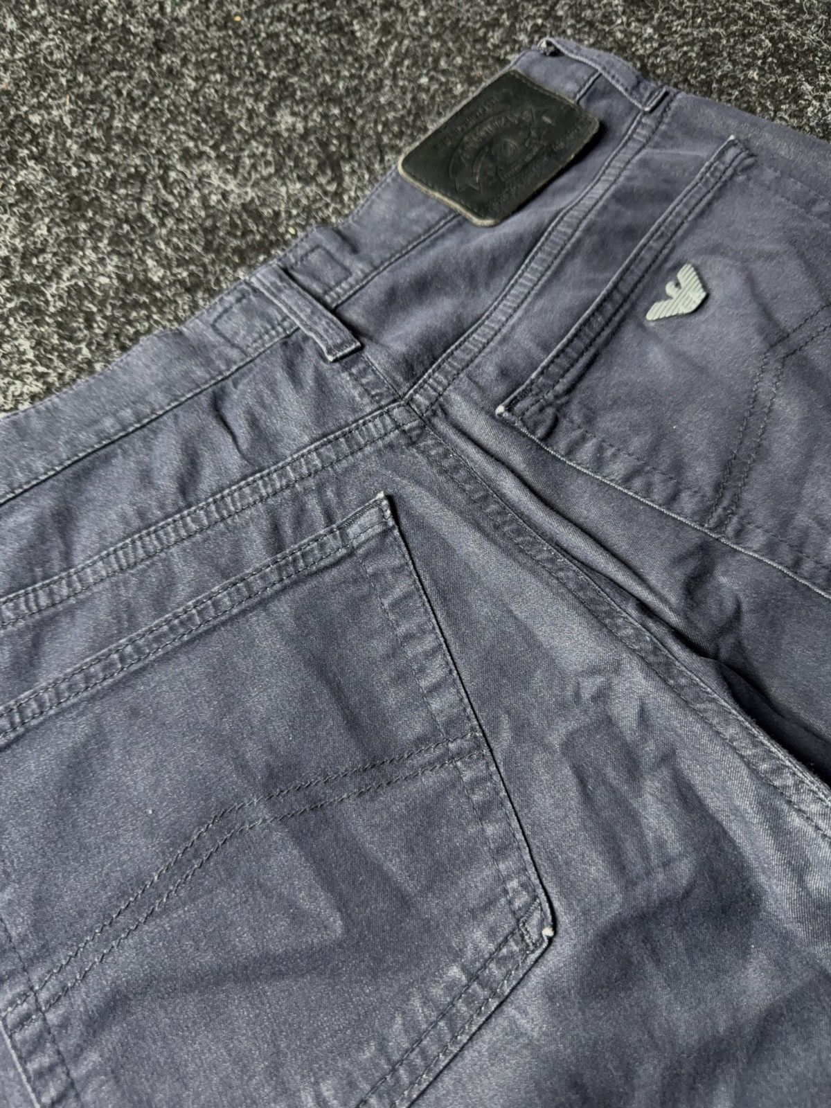 Armani 90s Armani Jeans Washed Faded Blue Straight Fit Denim Pants Size US 30 / EU 46 - 18 Thumbnail