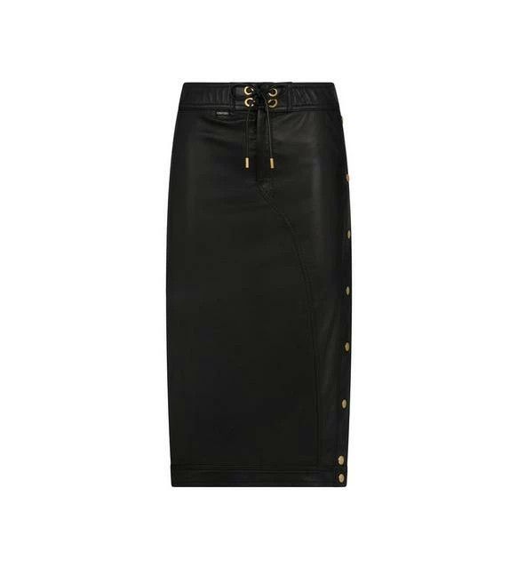Tom Ford o1w1db10225 GCL857 Leather Midi Skirt in Black Size 24" / US 00 / IT 34 - 1 Preview