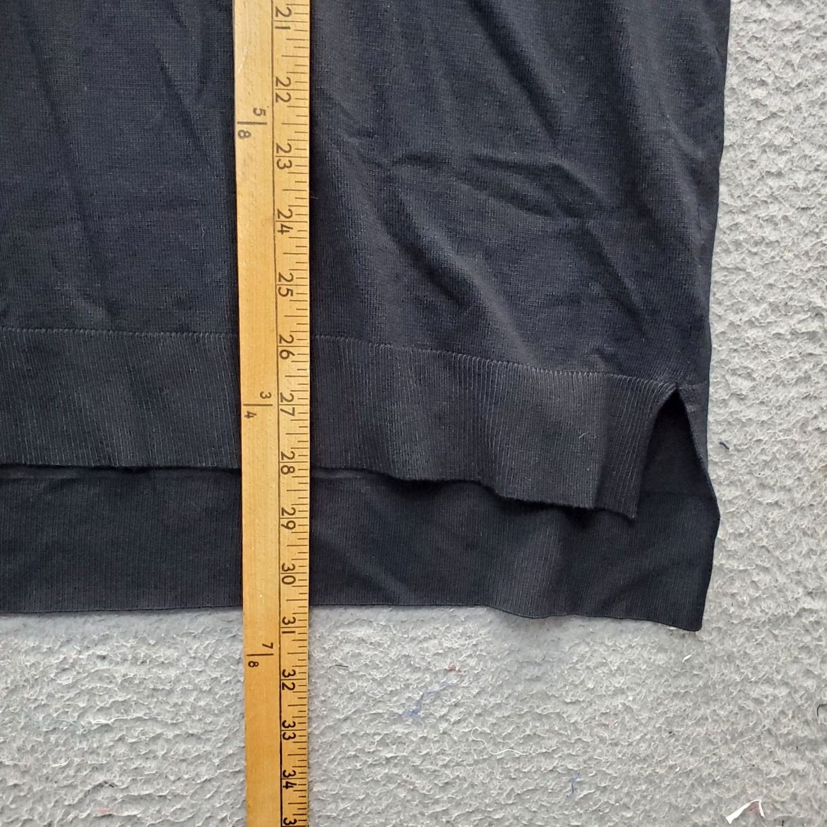 Vintage Cable & Gauge Knit Top Womens 1X Black 3/4 Sleeve V-Neck Beaded Pullover Shirt Womens Size 1X Black Knit Top Size XL / US 12-14 / IT 48-50 - 4 Thumbnail