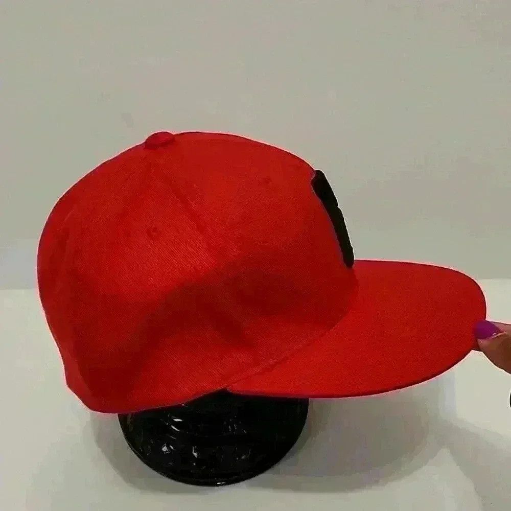 Other Pacific Headwear D- Series Red "B" Baseball Cap Flex fit Hat Size ONE SIZE - 4 Thumbnail