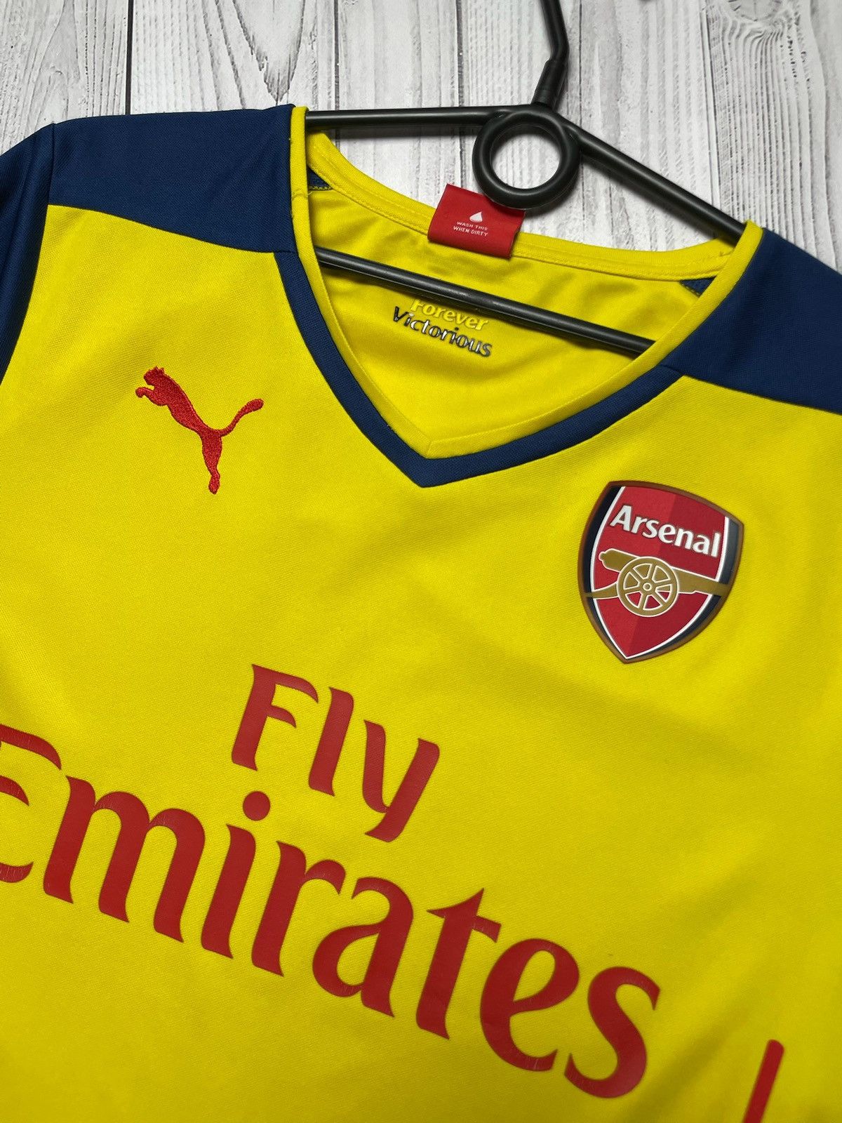 Vintage Vintage Arsenal soccer jersey size S yellow puma Size US S / EU 44-46 / 1 - 3 Thumbnail