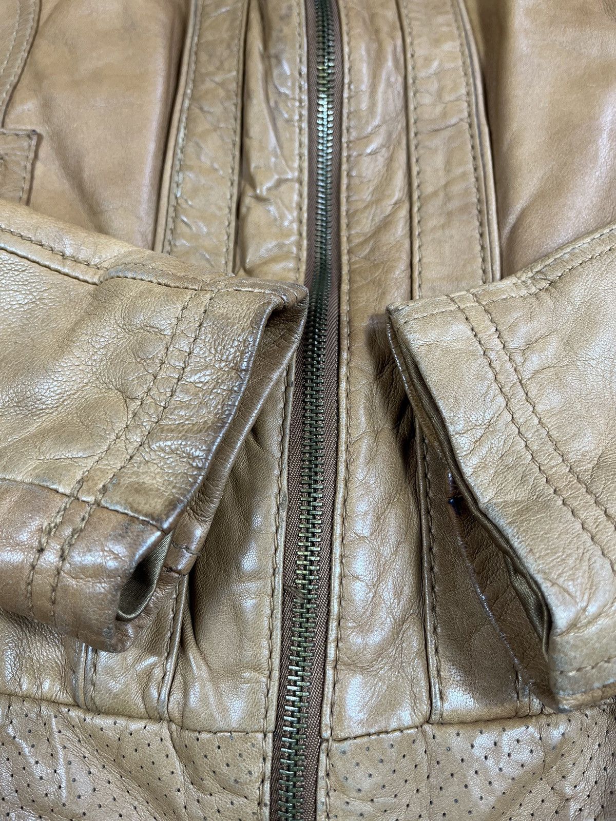 Leather Vintage Y2K Japanese Aviator Leather Jacket Bomber M Size M / US 6-8 / IT 42-44 - 15 Thumbnail