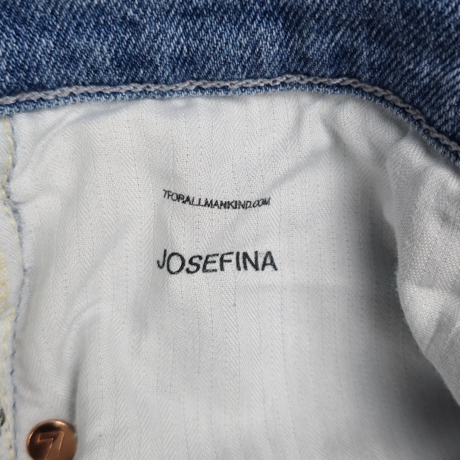 7 For All Mankind 7 for All Mankind 31 Josephina Distressed Button Fly Jeans Size 31" - 14 Thumbnail
