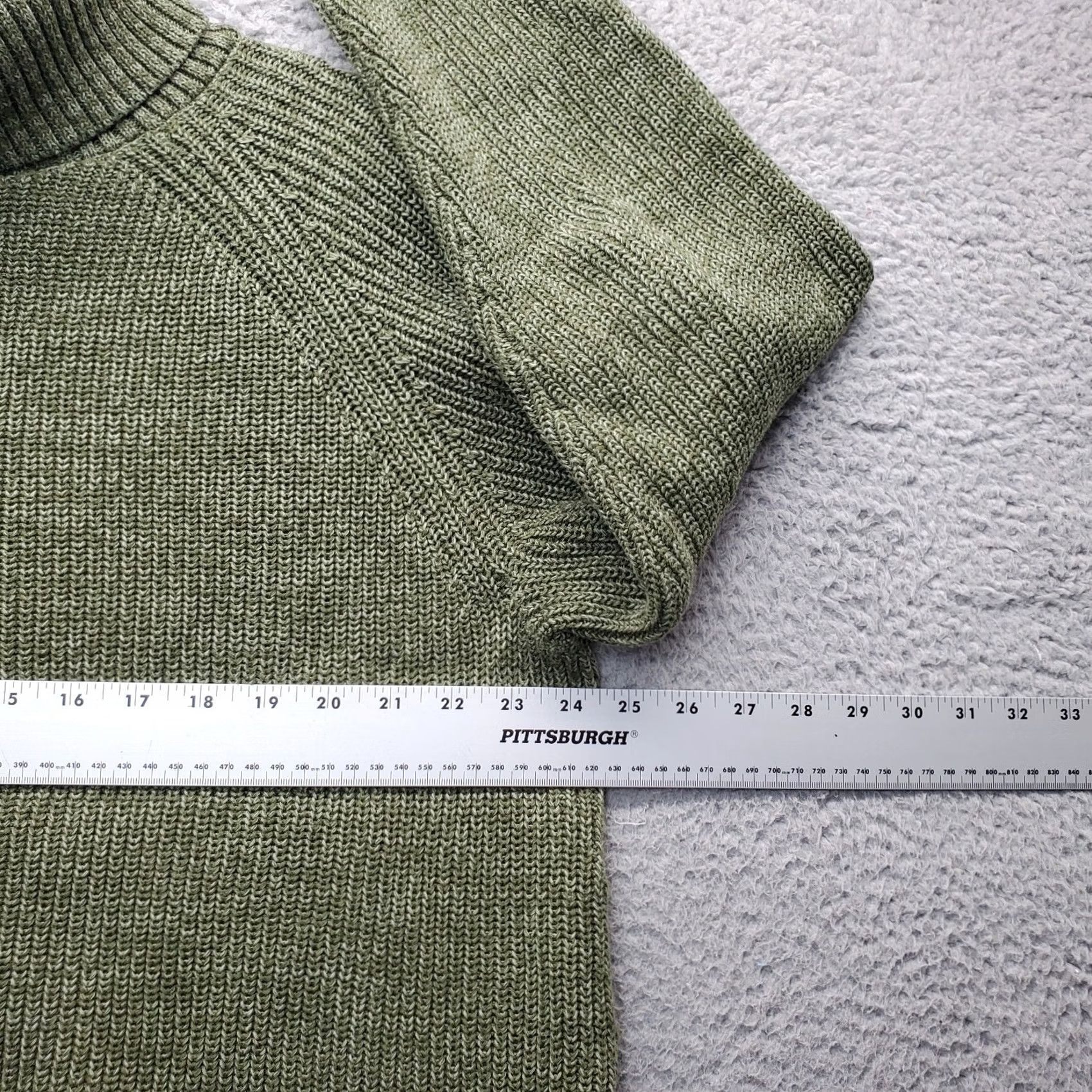 Coldwater Creek Coldwater Creek Sweater Womens 1X Green Tight Chunky Knit Long Sleeve Turtleneck Size XL / US 12-14 / IT 48-50 - 4 Thumbnail