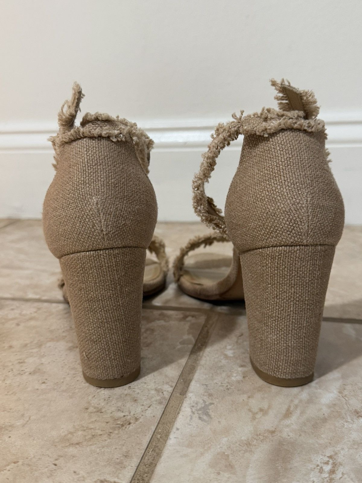 Stuart Weitzman Women's Beige Heeled Sandals Stuart Weitzman Size US 8 / IT 38 - 2 Thumbnail
