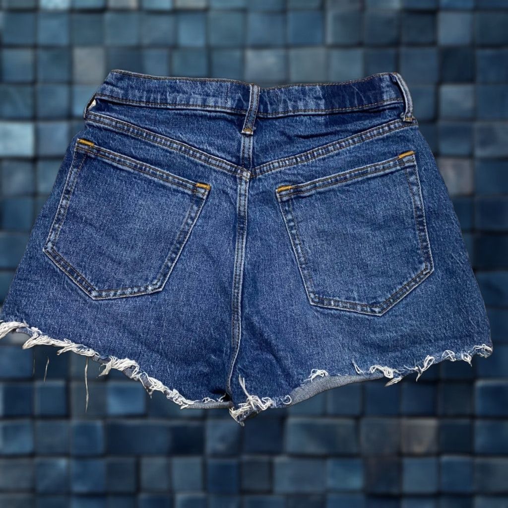 Abercrombie & Fitch Abercrombie & Fitch Womens Shorts Denim High Rise Cut-Off 4 Blue 2 in Inseam Pockets Stretch Regular Womens Size 27" / US 4 / IT 40 - 1 Thumbnail