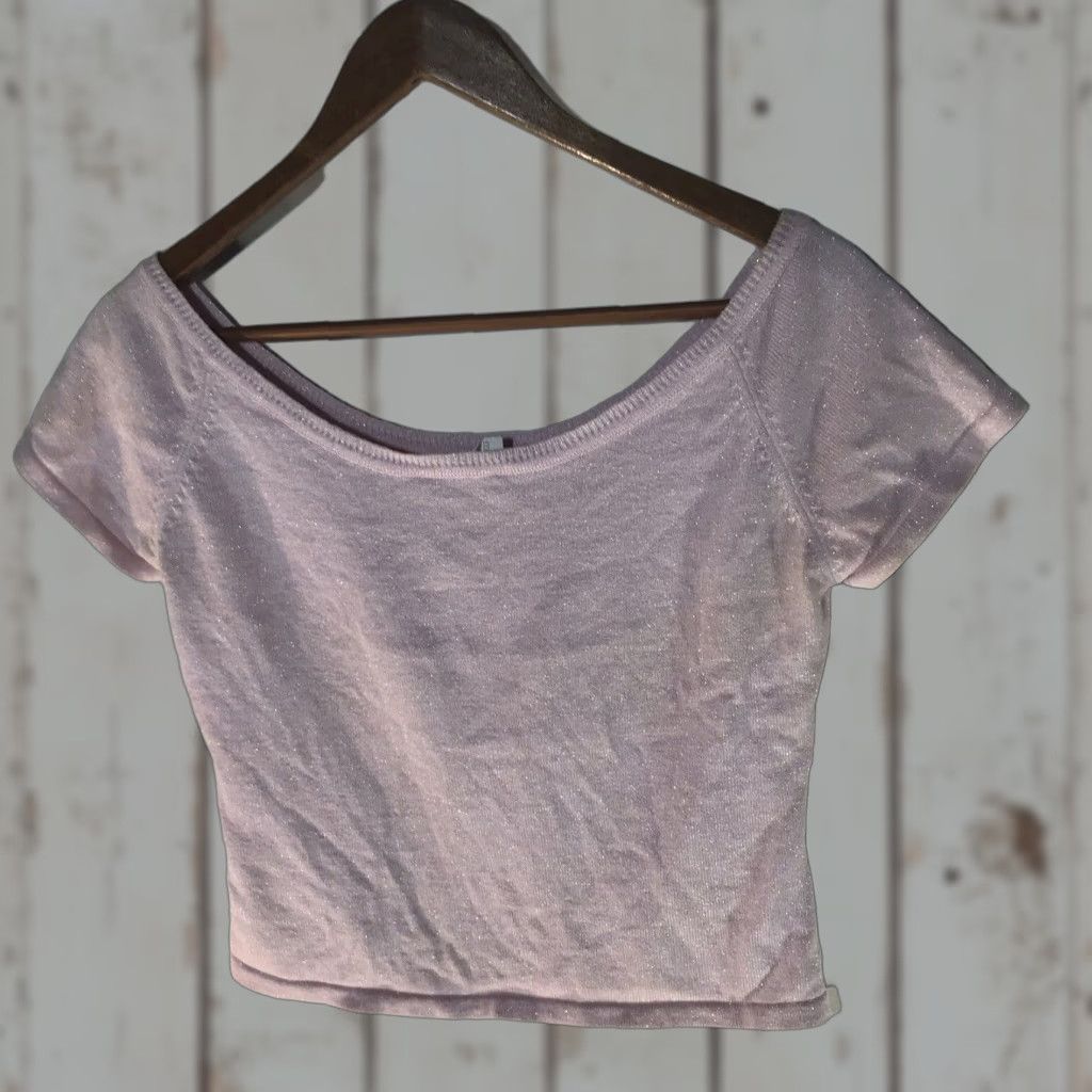 Esprit VINTAGE Esprit Pink Glam Rock Crop Top Womens M 1990s Clubwear Hong Kong Size M / US 6-8 / IT 42-44 - 1 Thumbnail
